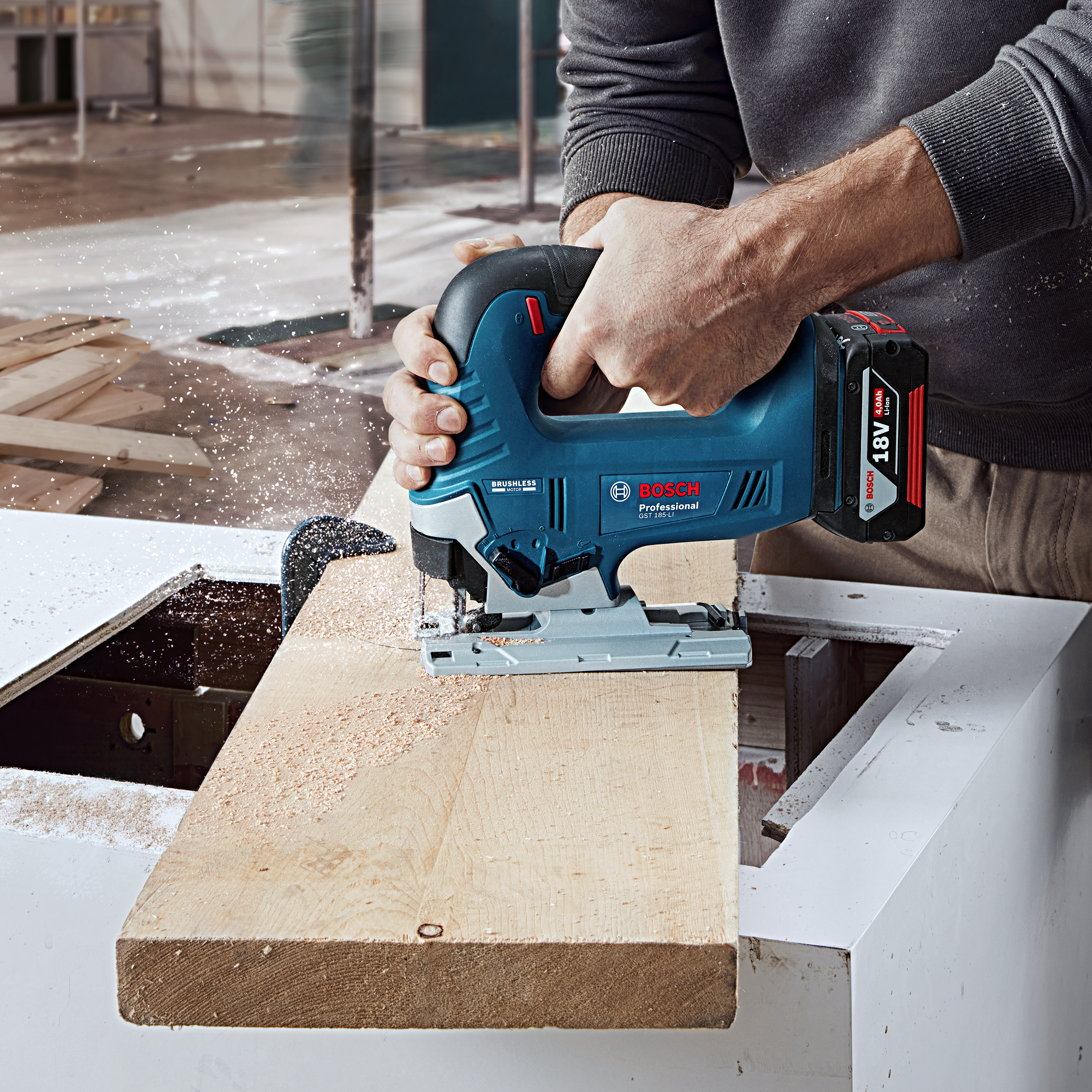 Bezprzewodowa wyrzynarka  18 V GST185 0ak BOSCH PROFESSIONAL - 4