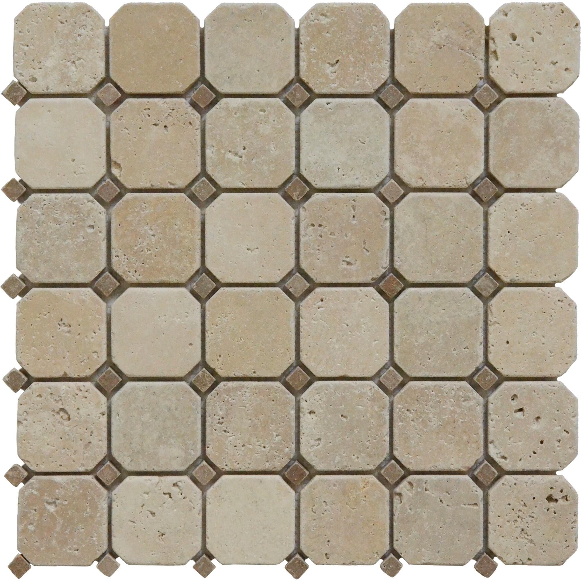 1 plaque de mosaïque beige Cabochons bastide 30.5 x 30 cm CASA LINEA - 2