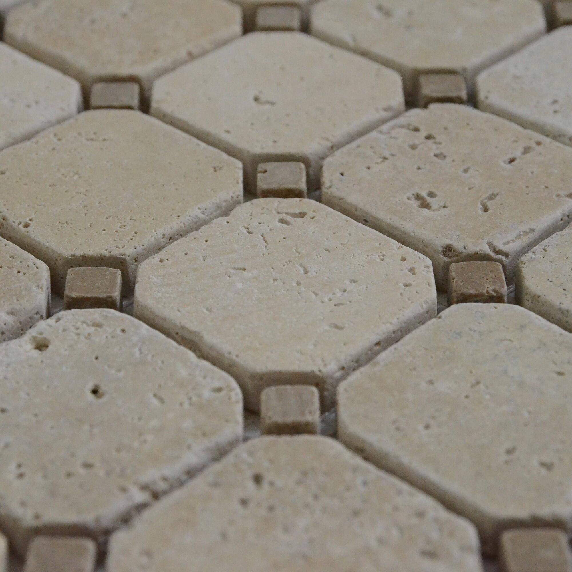 1 plaque de mosaïque beige Cabochons bastide 30.5 x 30 cm CASA LINEA - 3