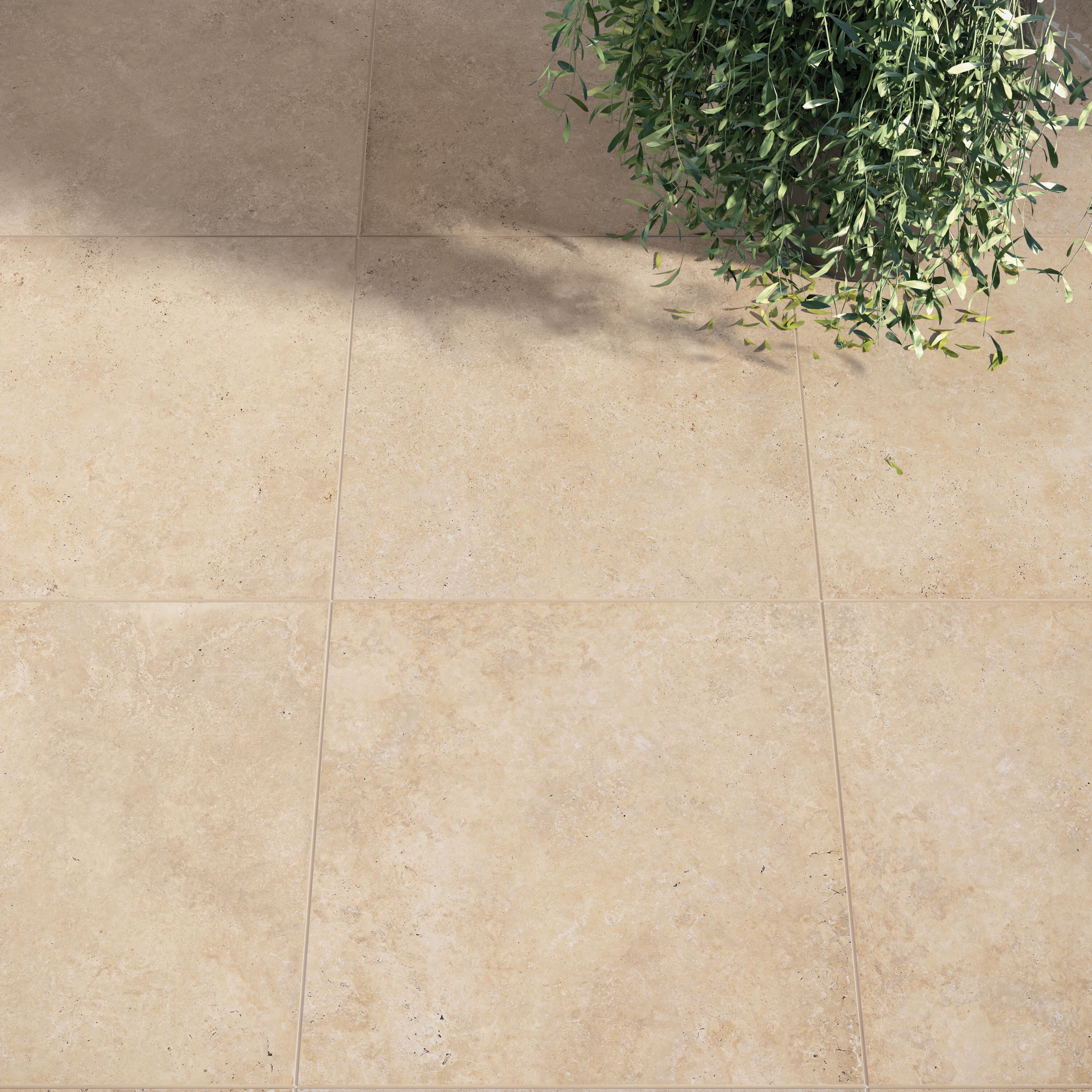 Carrelage sol extérieur effet pierre beige Avertino l.60 x L.60 cm x Ep.9 mm - 4