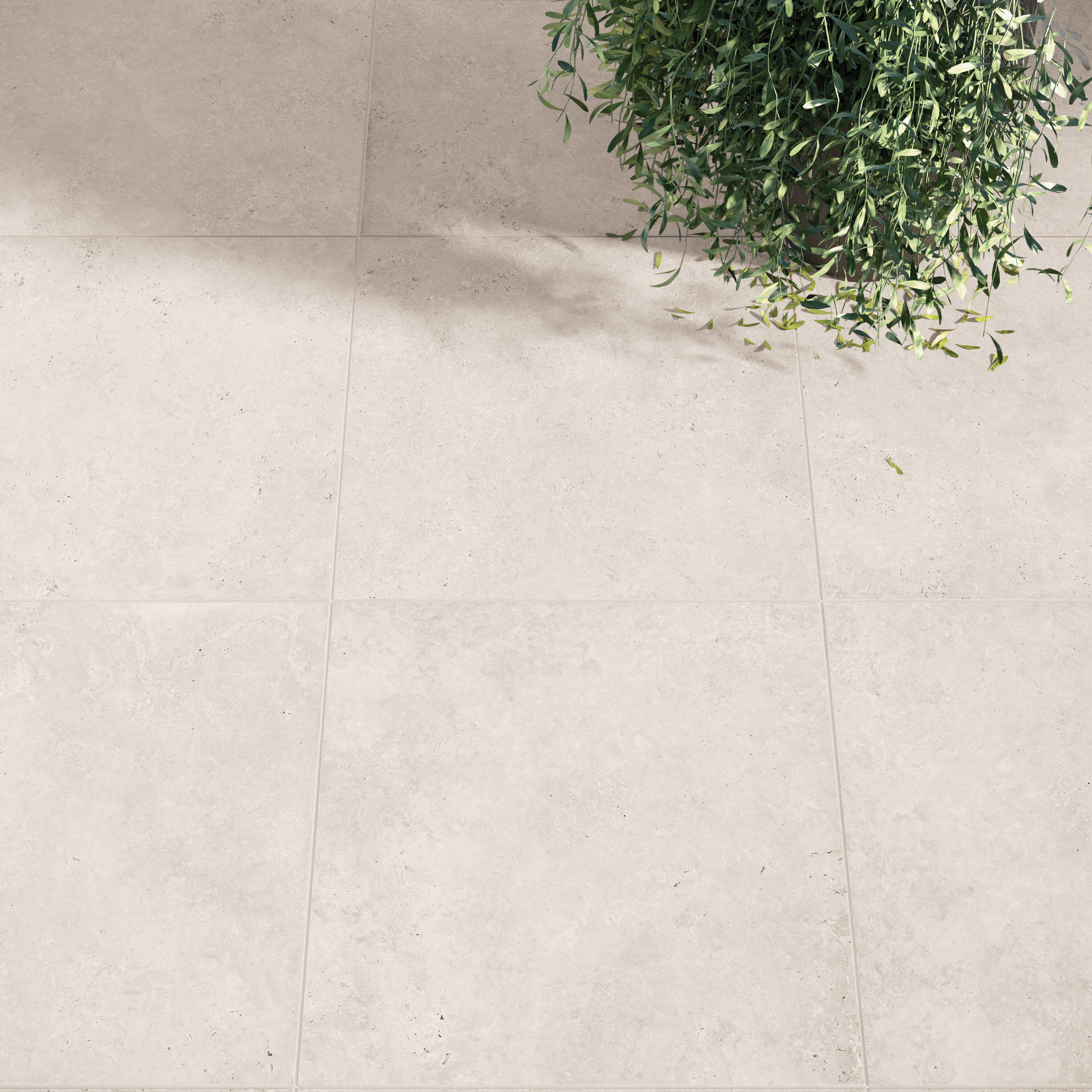 Carrelage sol extérieur effet pierre blanc Avertino l.60 x L.60 cm x Ep.9 mm - 3