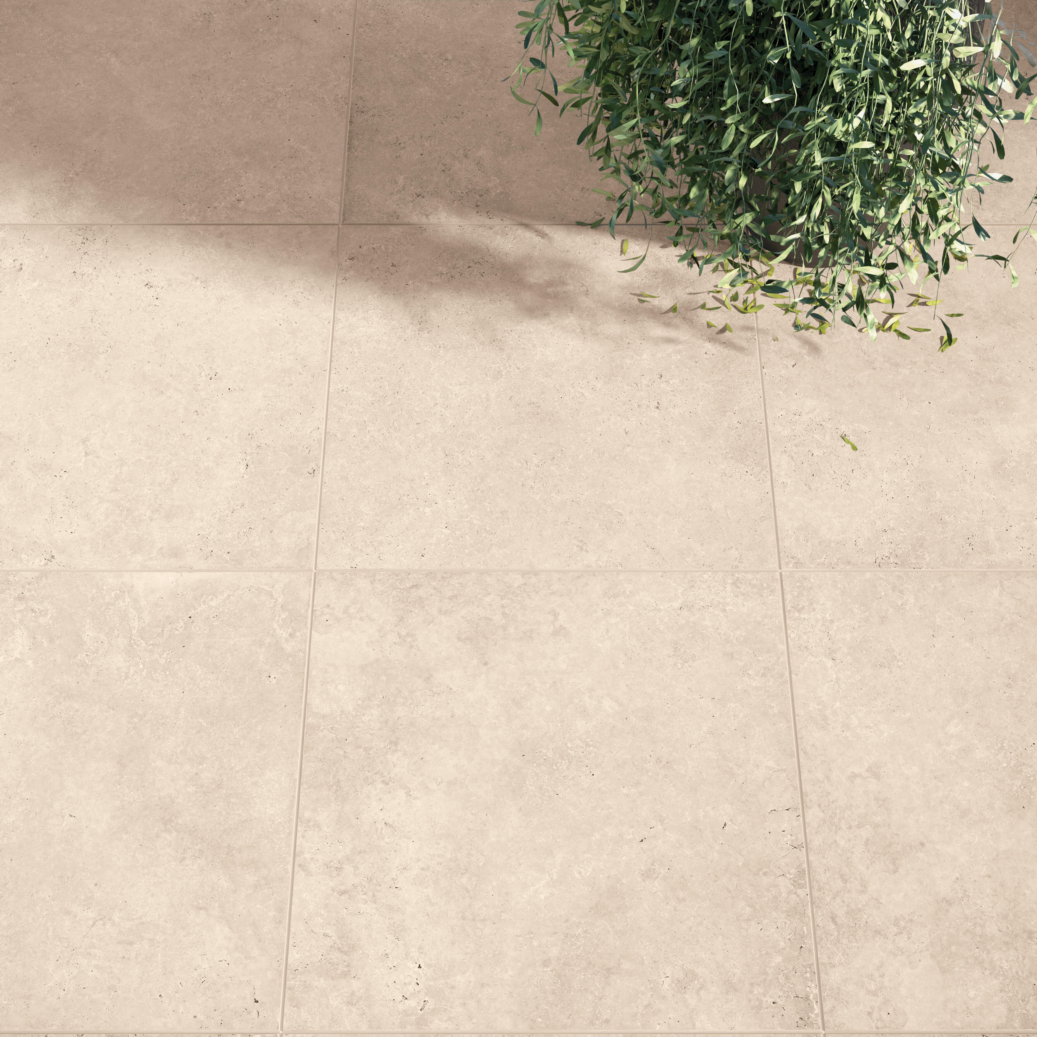 Carrelage sol extérieur effet pierre ivoire Avertino l.60 x L.60 cm x Ep.9 mm IT - 4