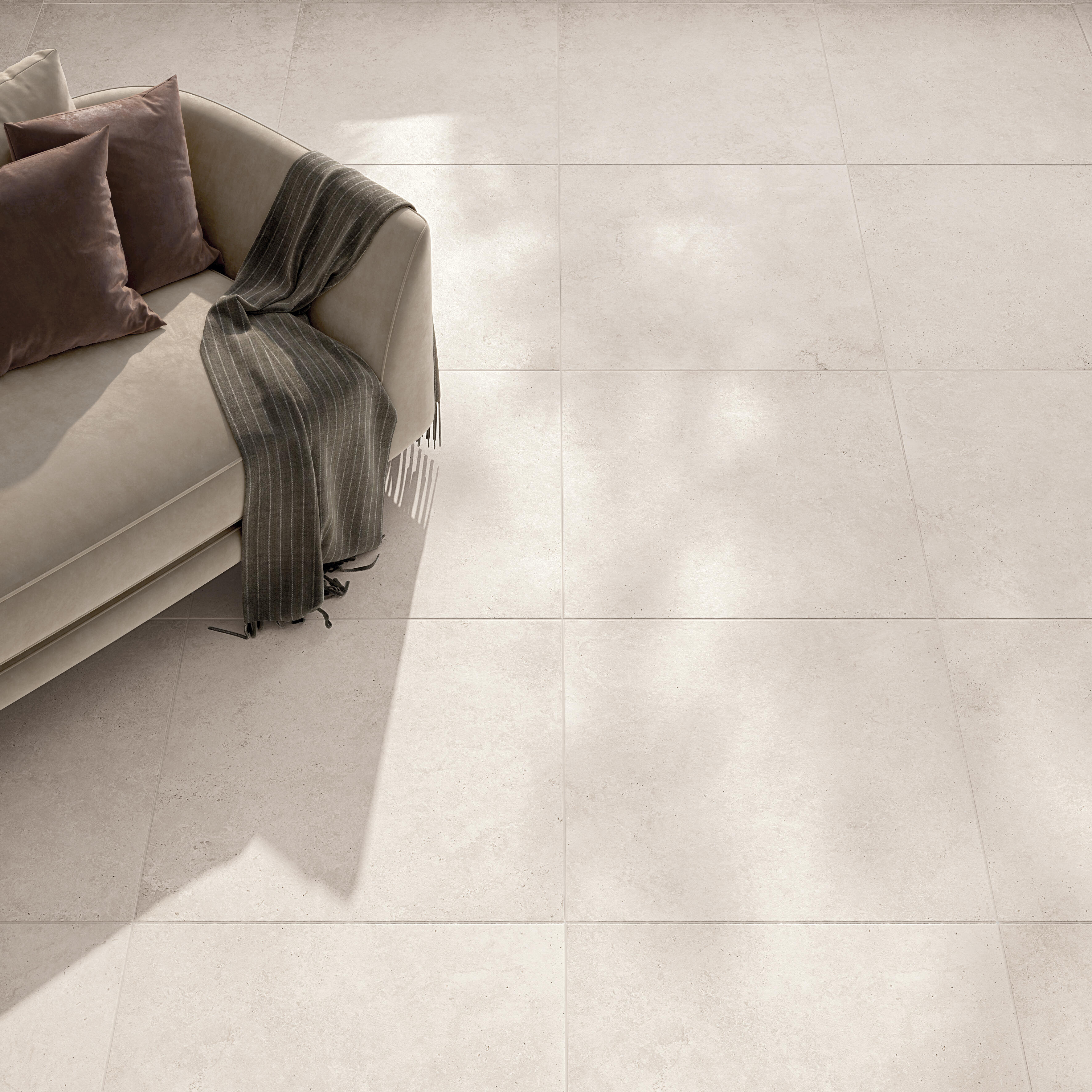 Carrelage sol intérieur effet pierre blanc Avertino l.60 x L.60 cm - 3