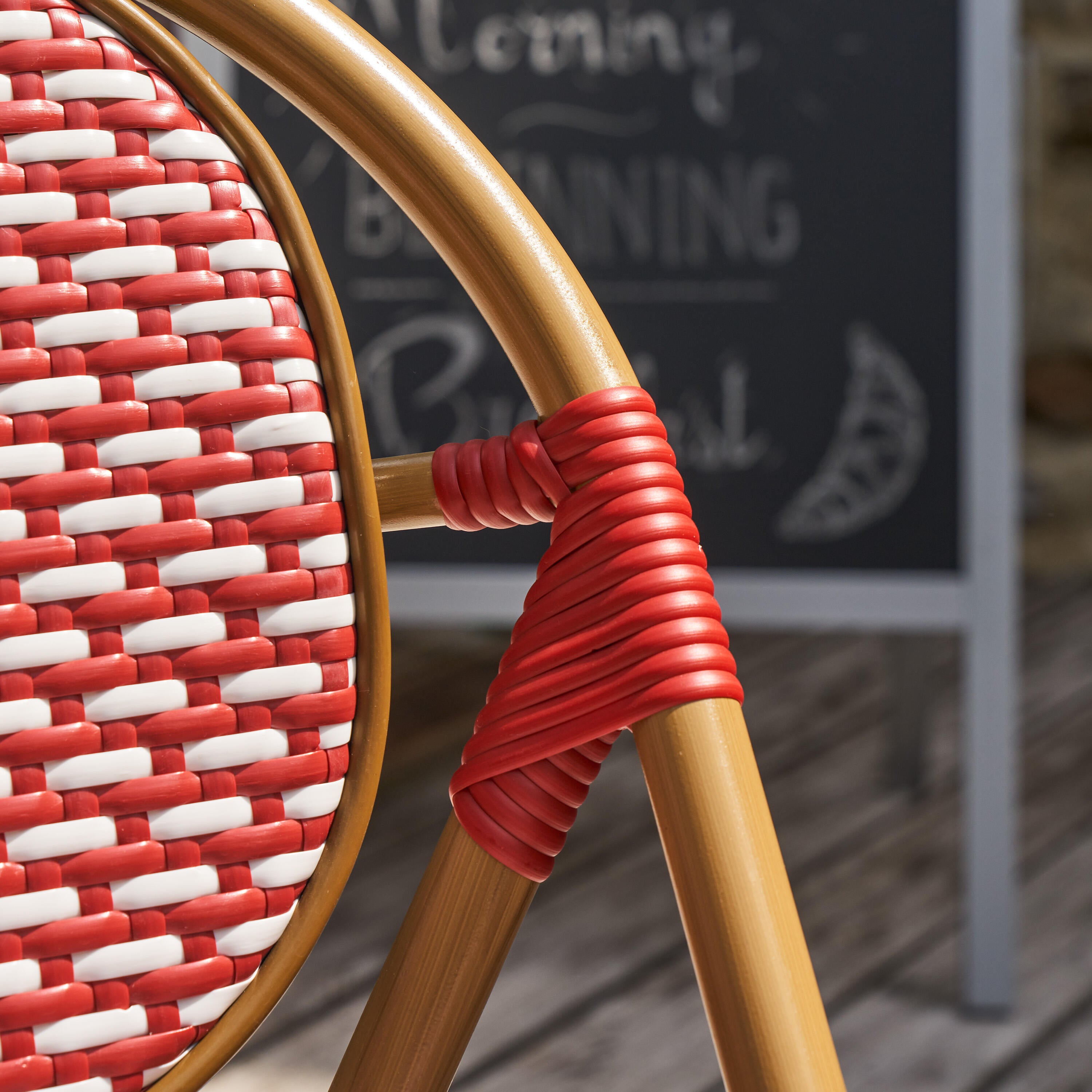 Mesa para jardim redonda 60 cm preto Naterial Paris - 12