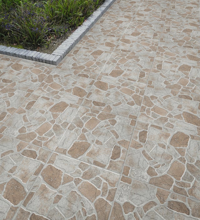 Carrelage sol extérieur effet brique beige Otis l.30.5 x L.30.5 cm