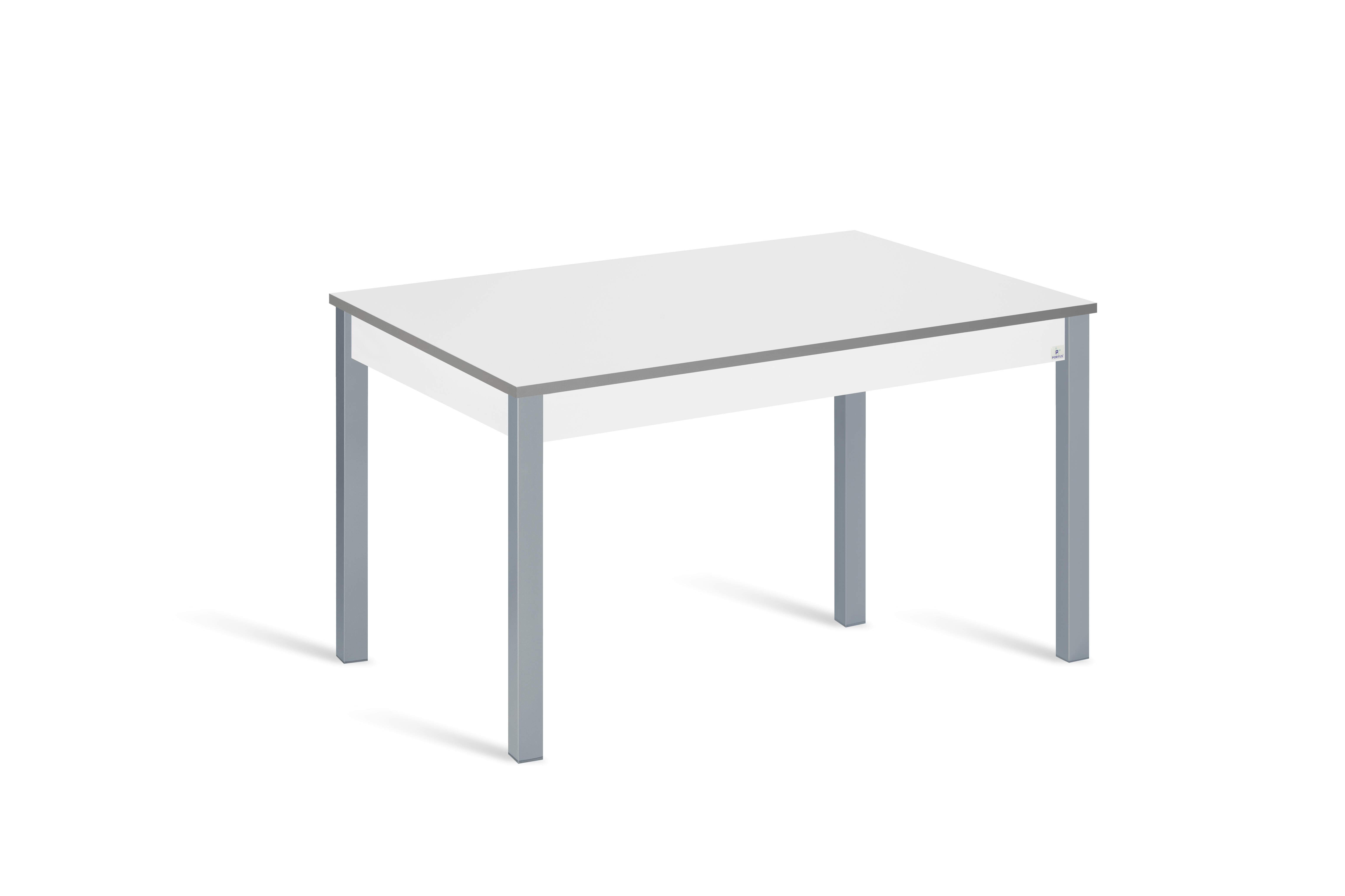 Mesa de cocina fija syl 120x80 cm color blanco/gris
