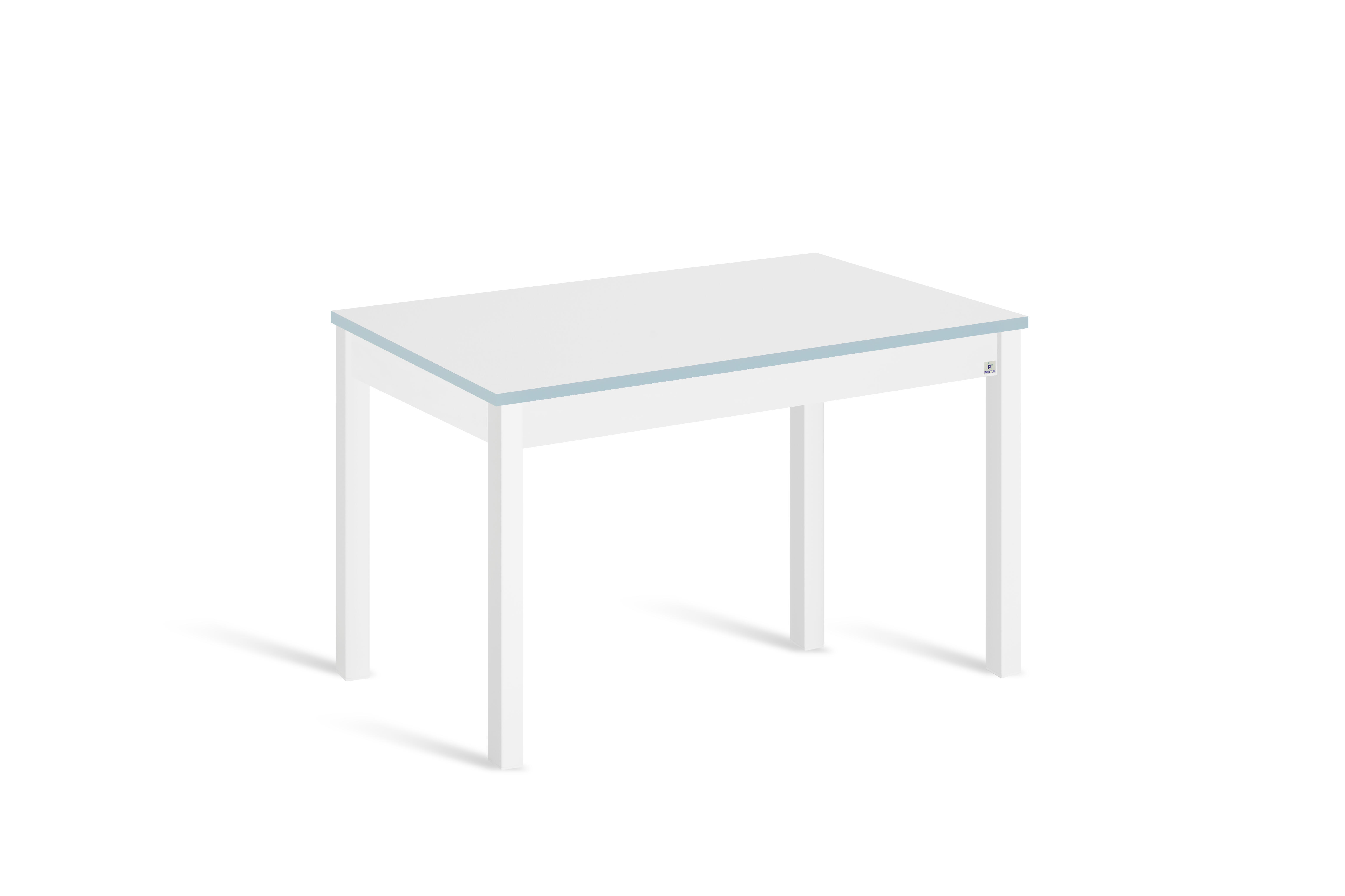 Mesa de cocina fija syl 100x60 cm color blanco/azul