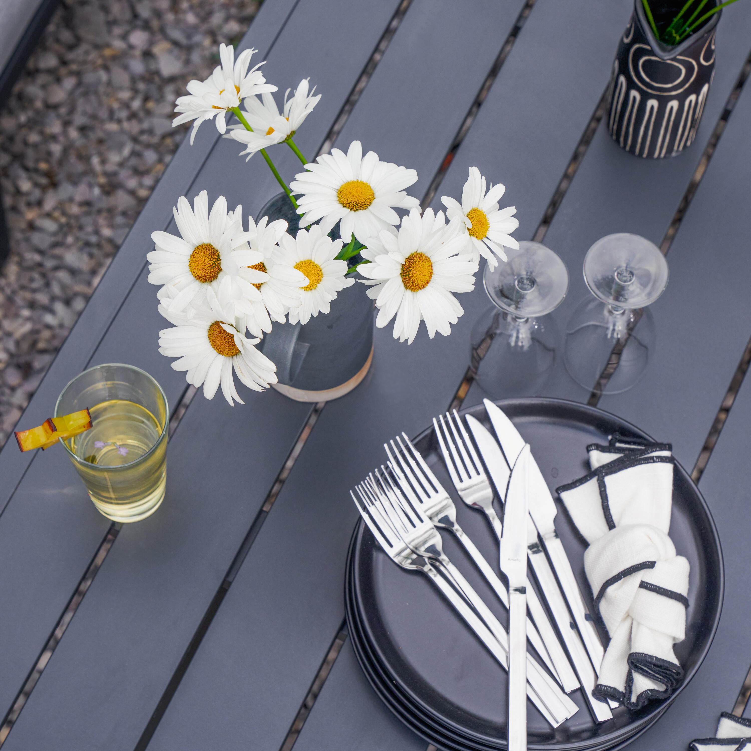 Meble ogrodowe zestaw Naxos II szare Naterial - 28