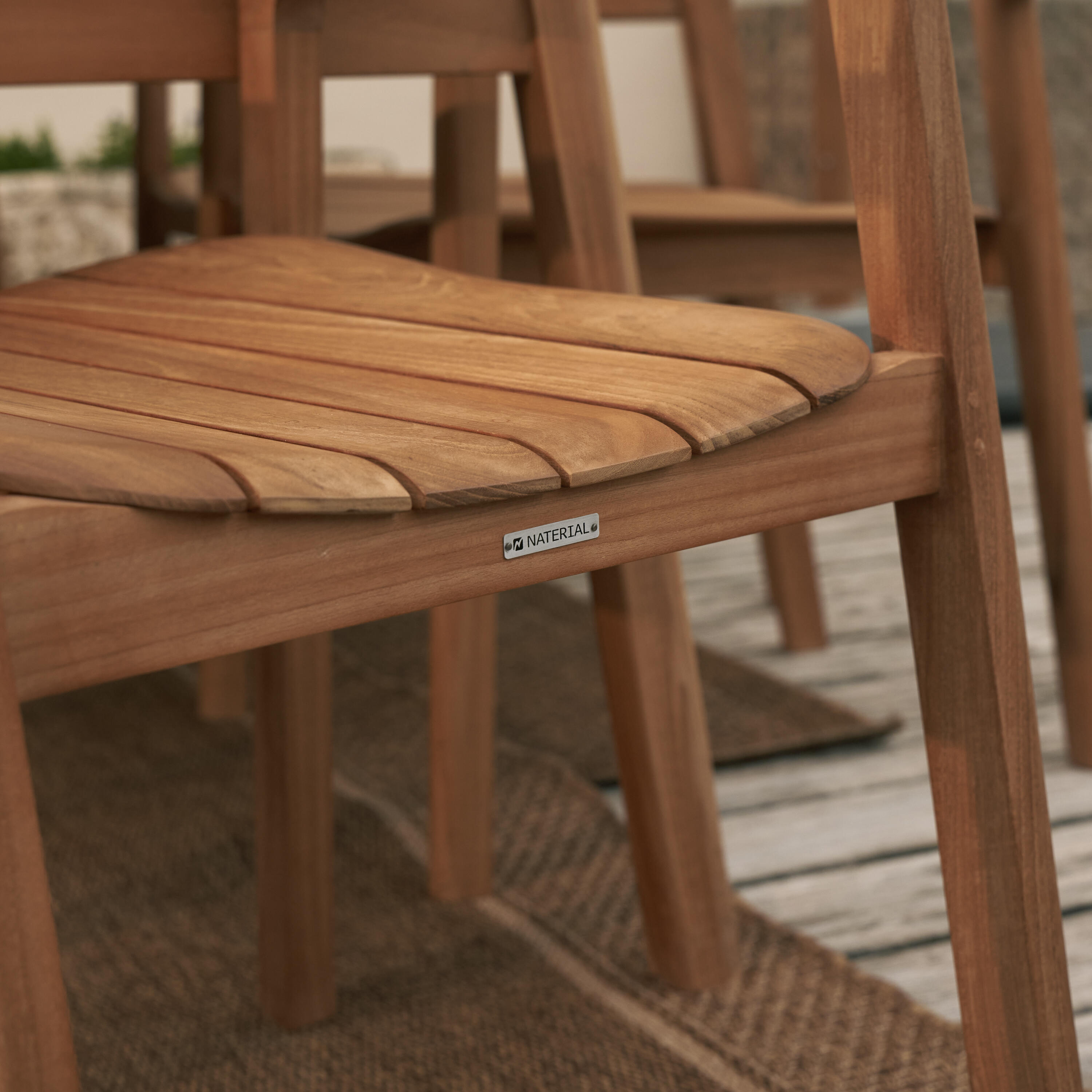 Fauteuil de jardin NATERIAL en teck marron - 4