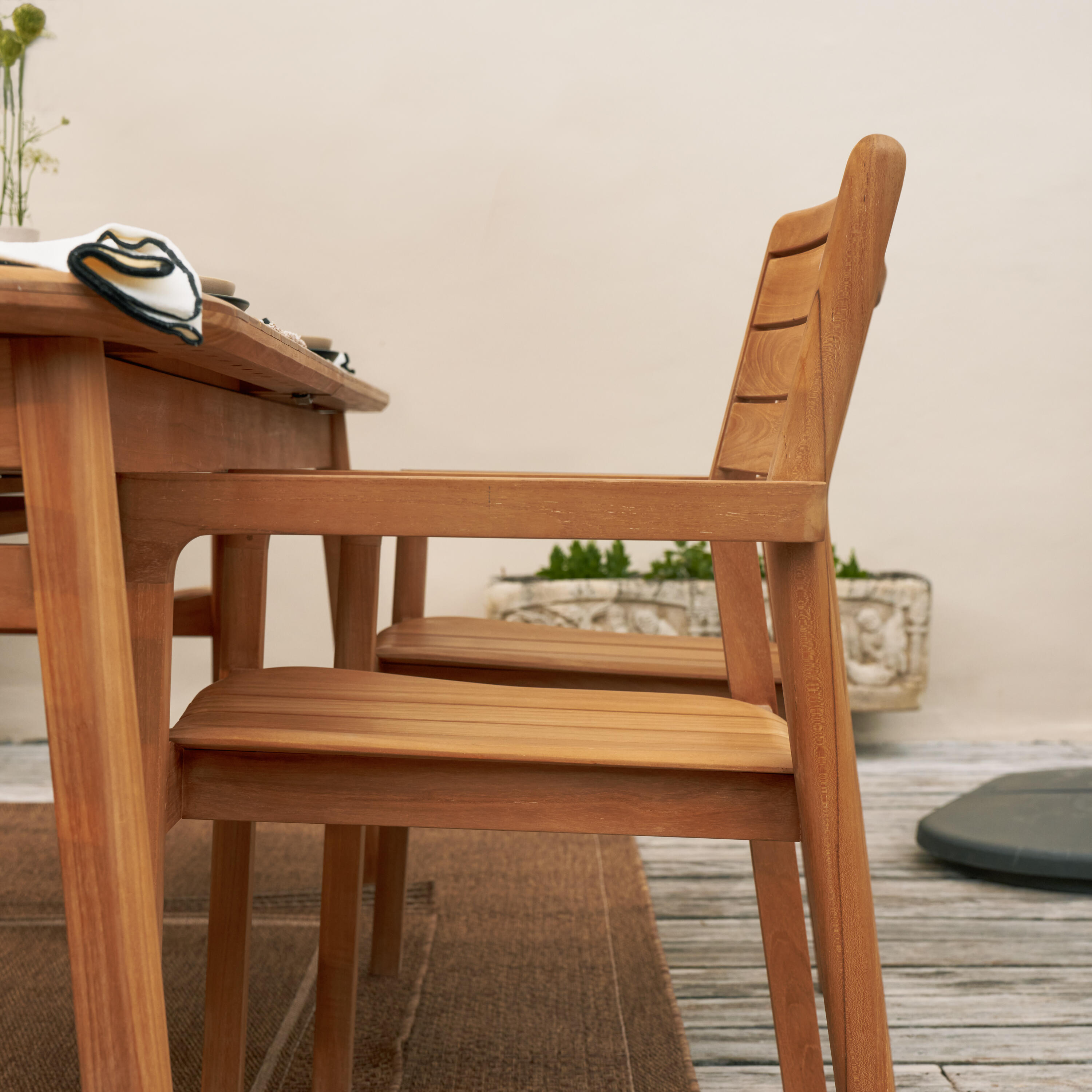 Fauteuil de jardin NATERIAL en teck marron - 3