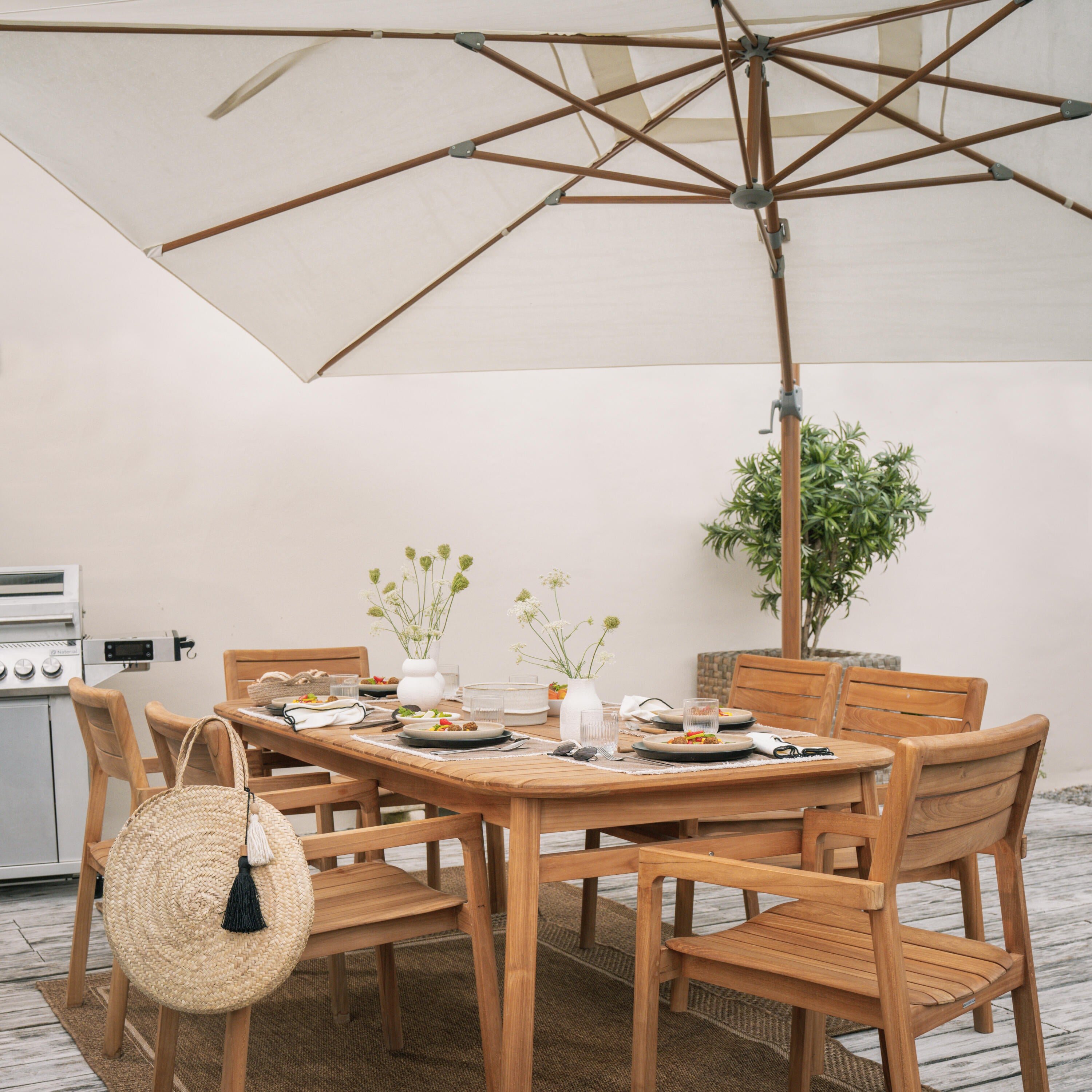 Chapéu de sol 290x390 cm branco Naterial - 3