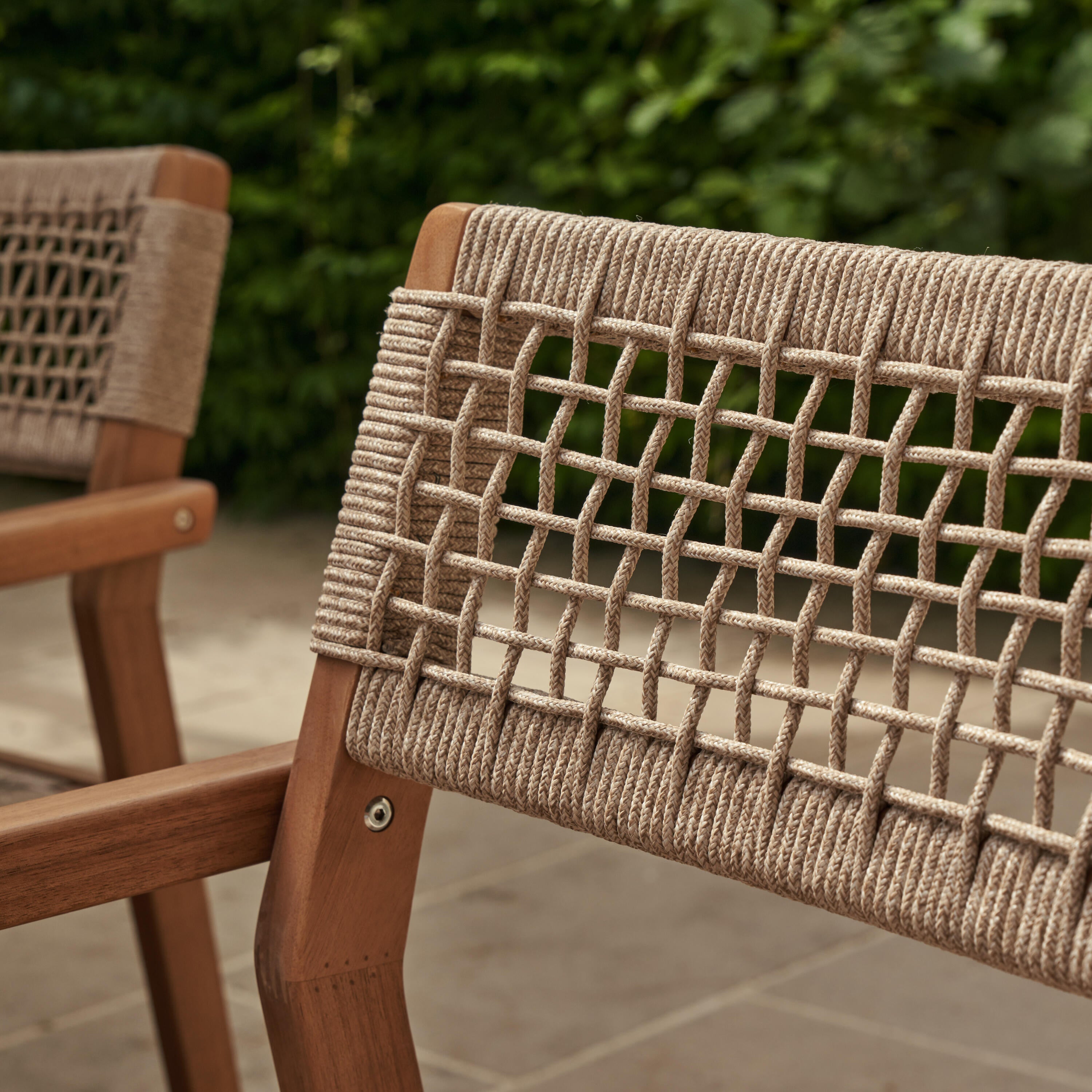 Lot 2 fauteuils en acacia et cordes Oasis NATERIAL - 13