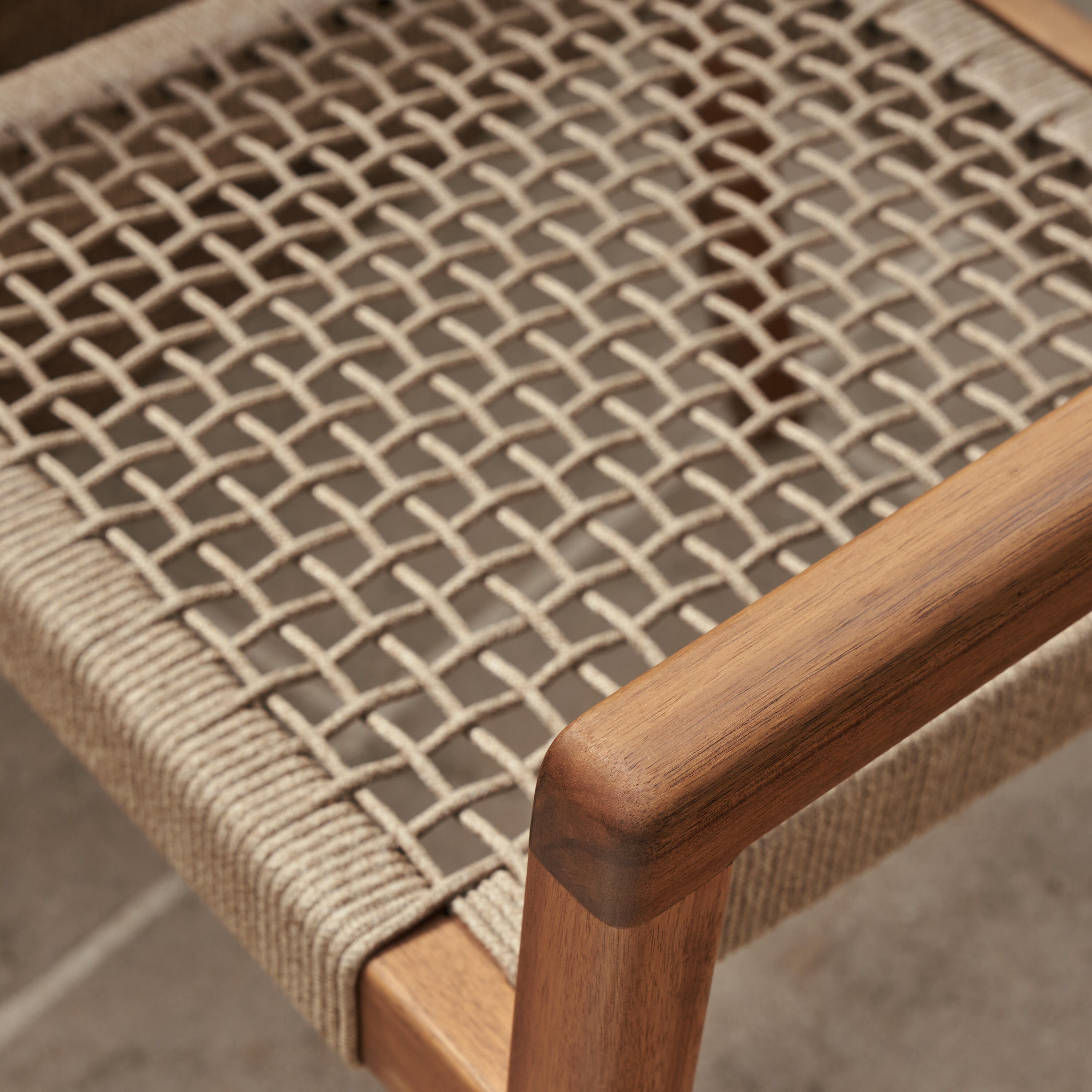 Lot 2 fauteuils en acacia et cordes Oasis NATERIAL - 12