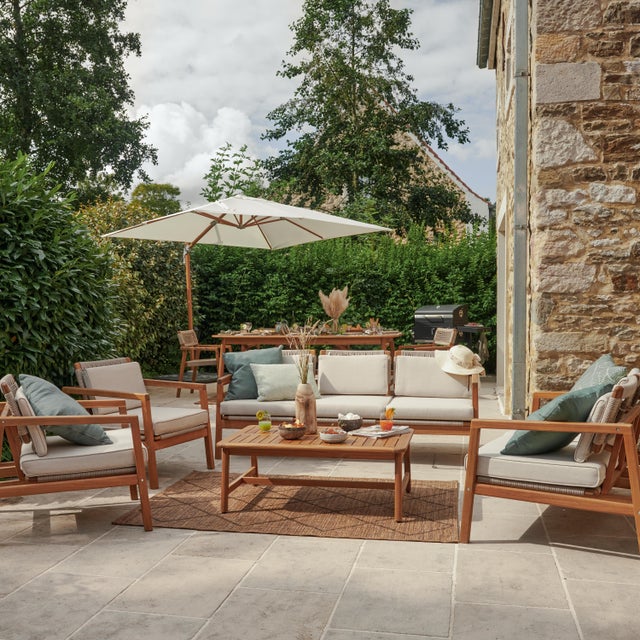 Conjunto de jardín NATERIAL Oasis de madera para 5 personas