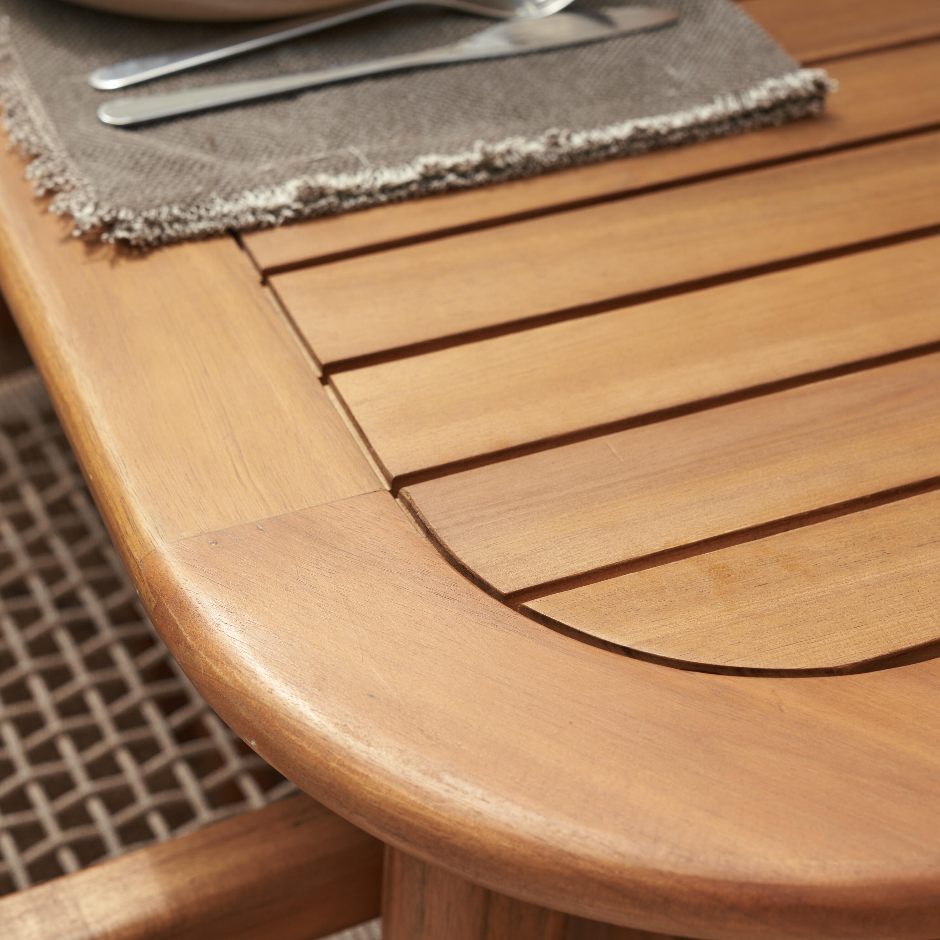 Table repas rectangulaire extensible 8 personnes en acacia Oasis NATERIAL - 14