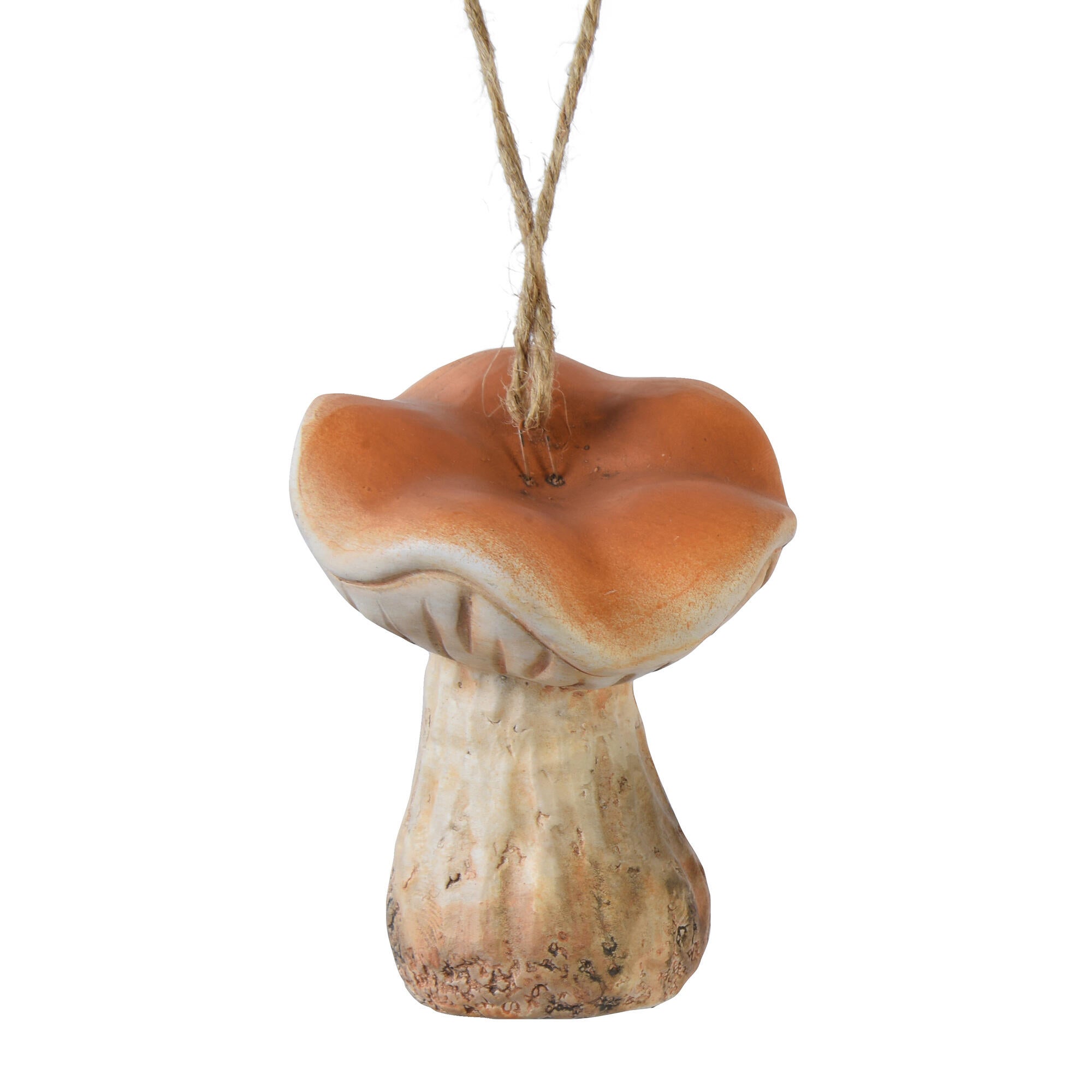 Decoración de árbol de navidad seta terracota espresso 7x7x6cm