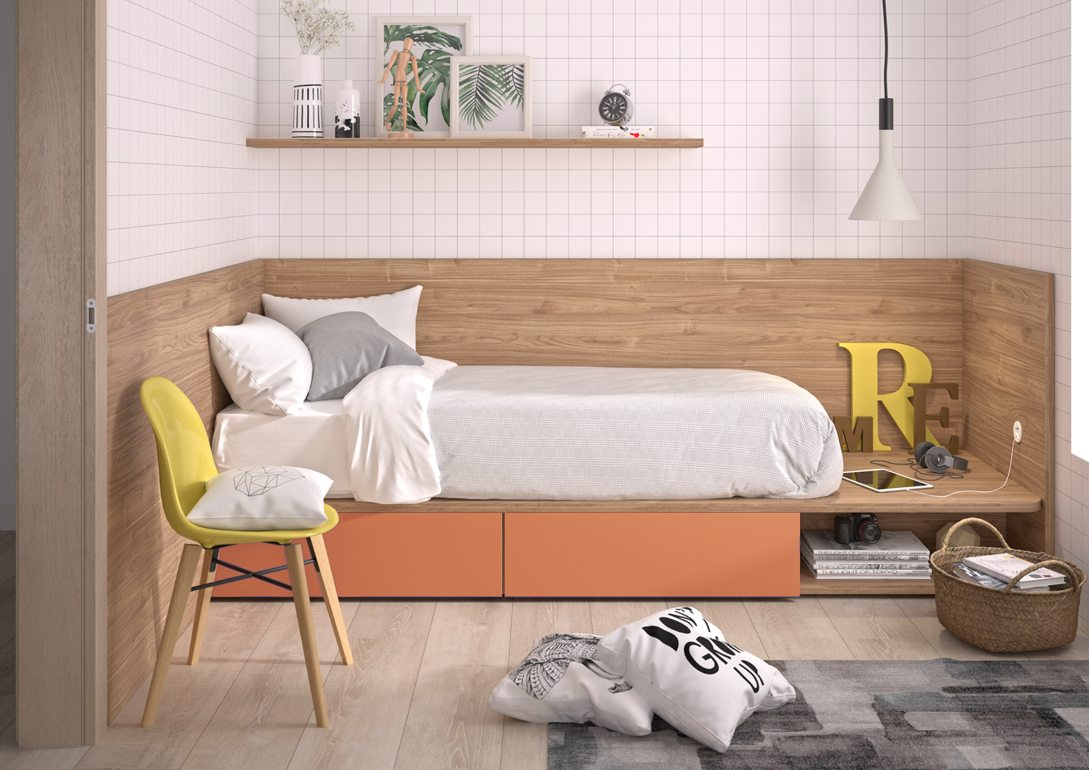 Tablero de aglomerado Terracota 4 cantos de 39.7x80cm y 16mm de espesor - 2