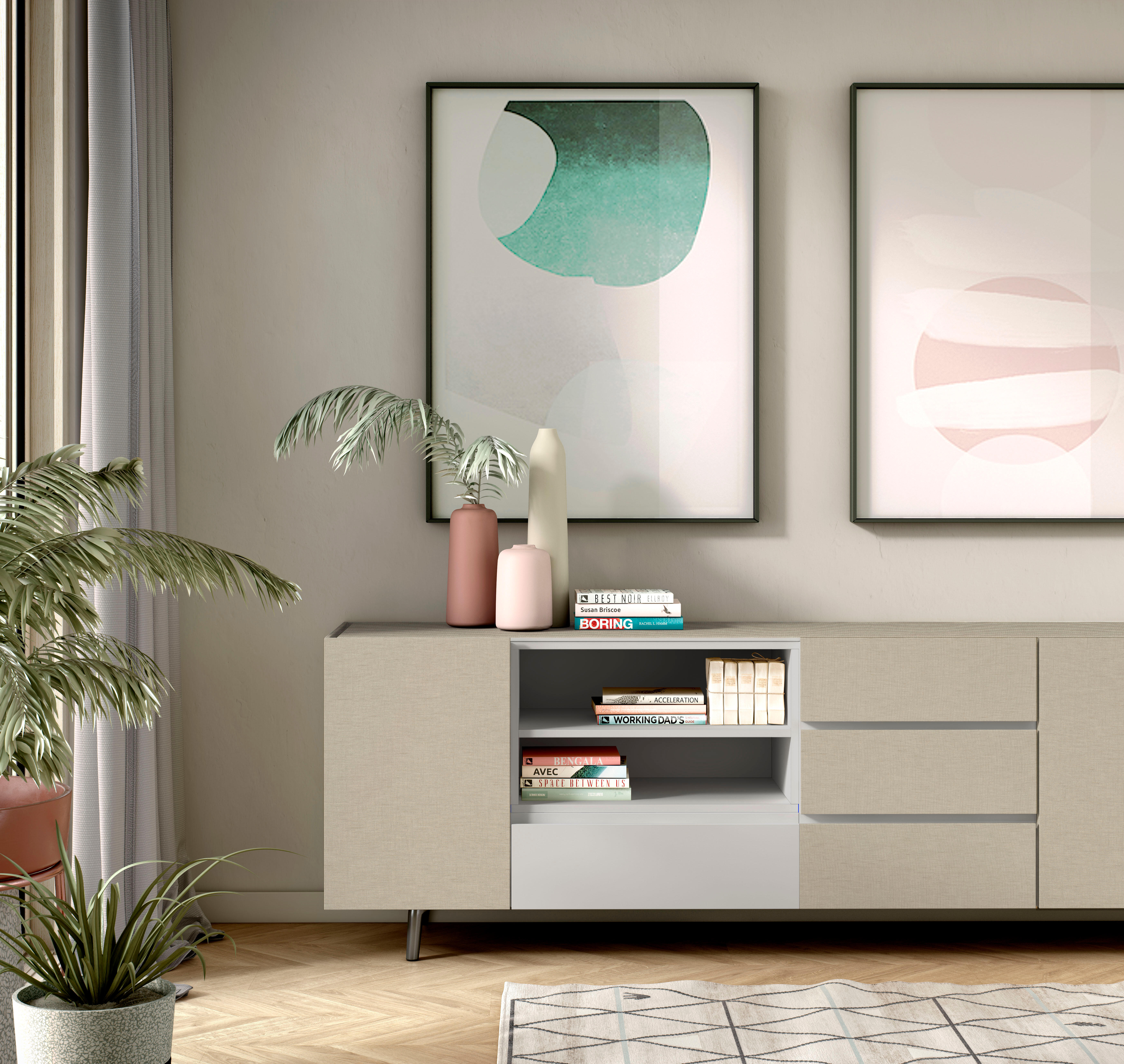 Tablero aglomerado con 2 cantos lino cancún 59,7x244x1,6 cm (anchoxaltoxgrosor) - 3