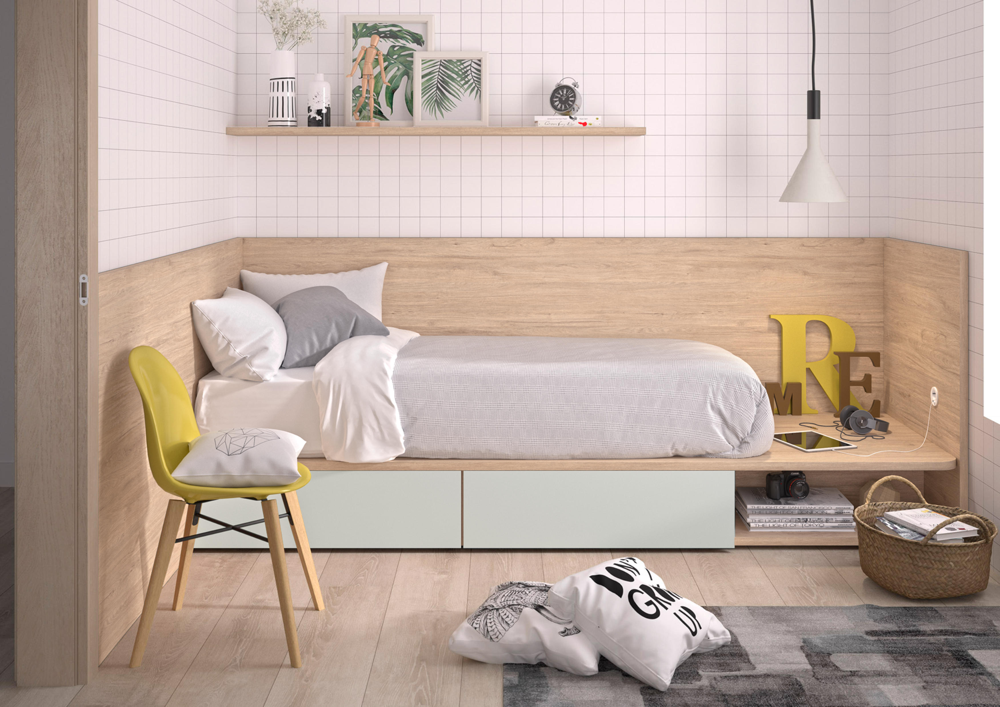 Tablero de aglomerado Roble Aurora 4 cantos de 59.7x120cm y 16mm de espesor - 2