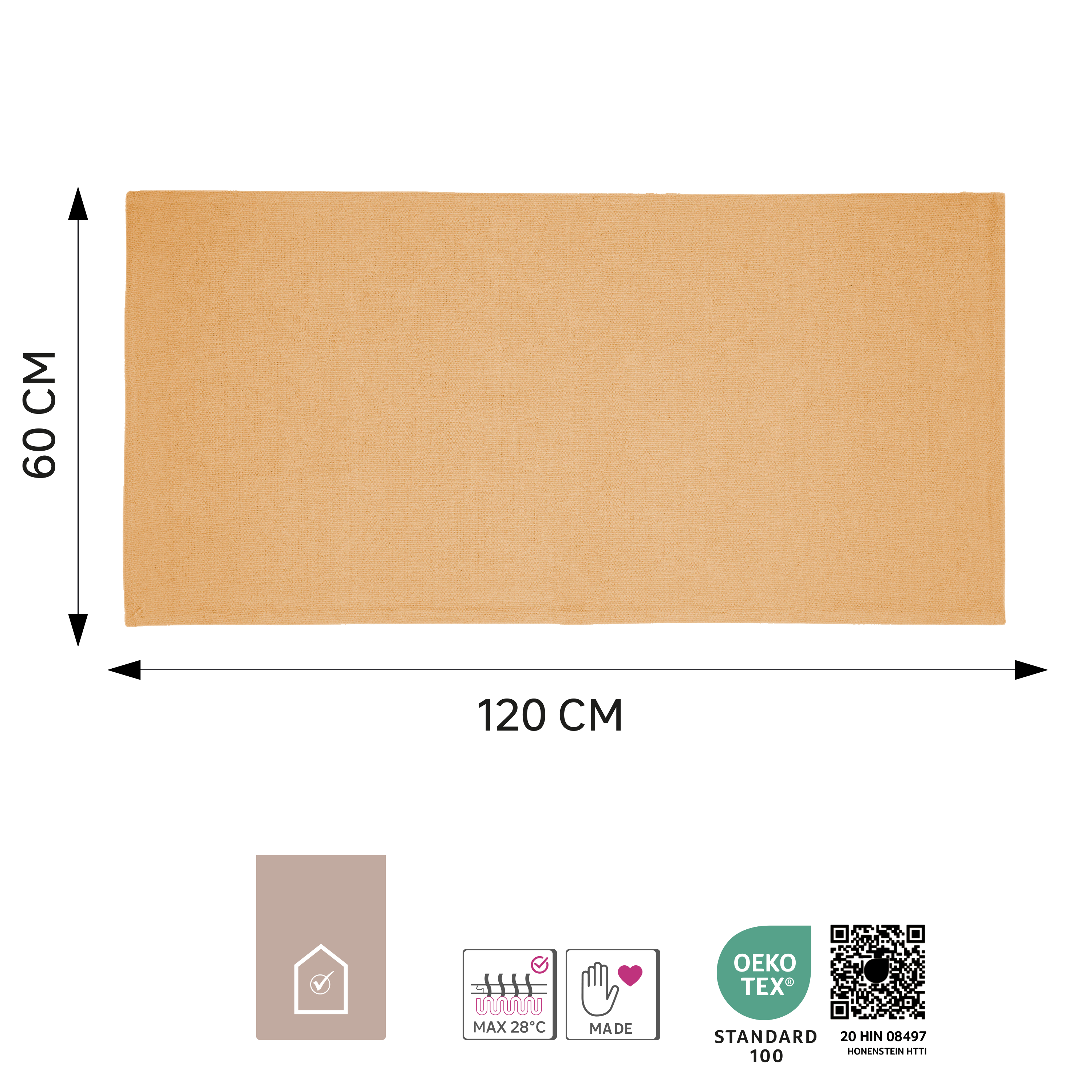 Tapis intérieur coton uni Aylane inspire, l.60 x L.120 cm - 5