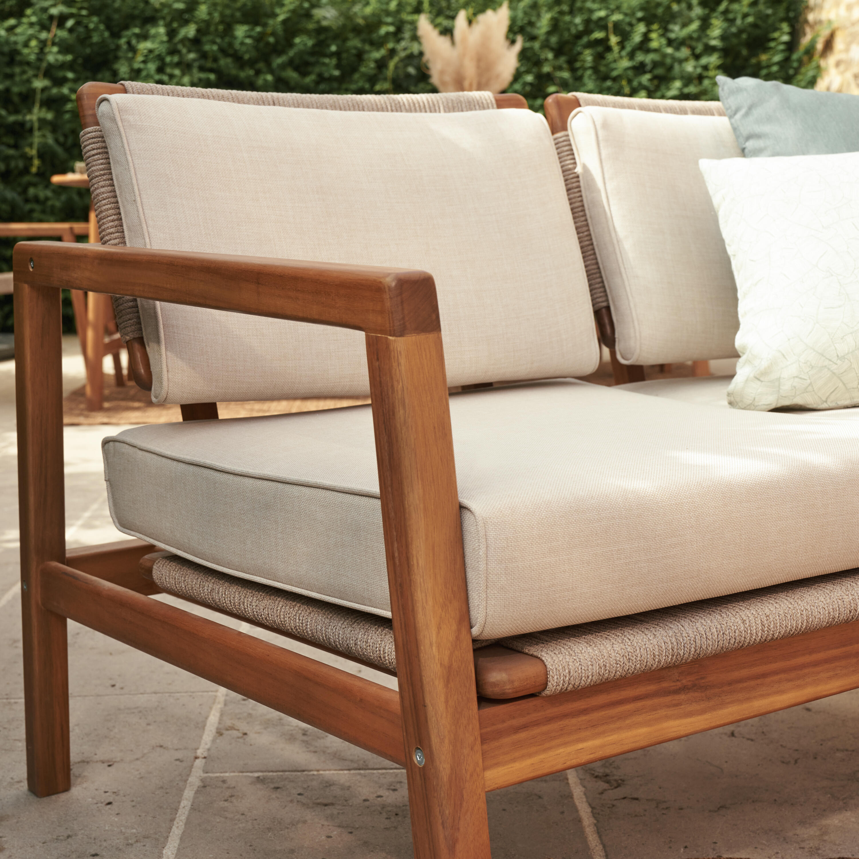 Canapé 2 personnes en acacia et corde tressée Oasis NATERIAL - 8