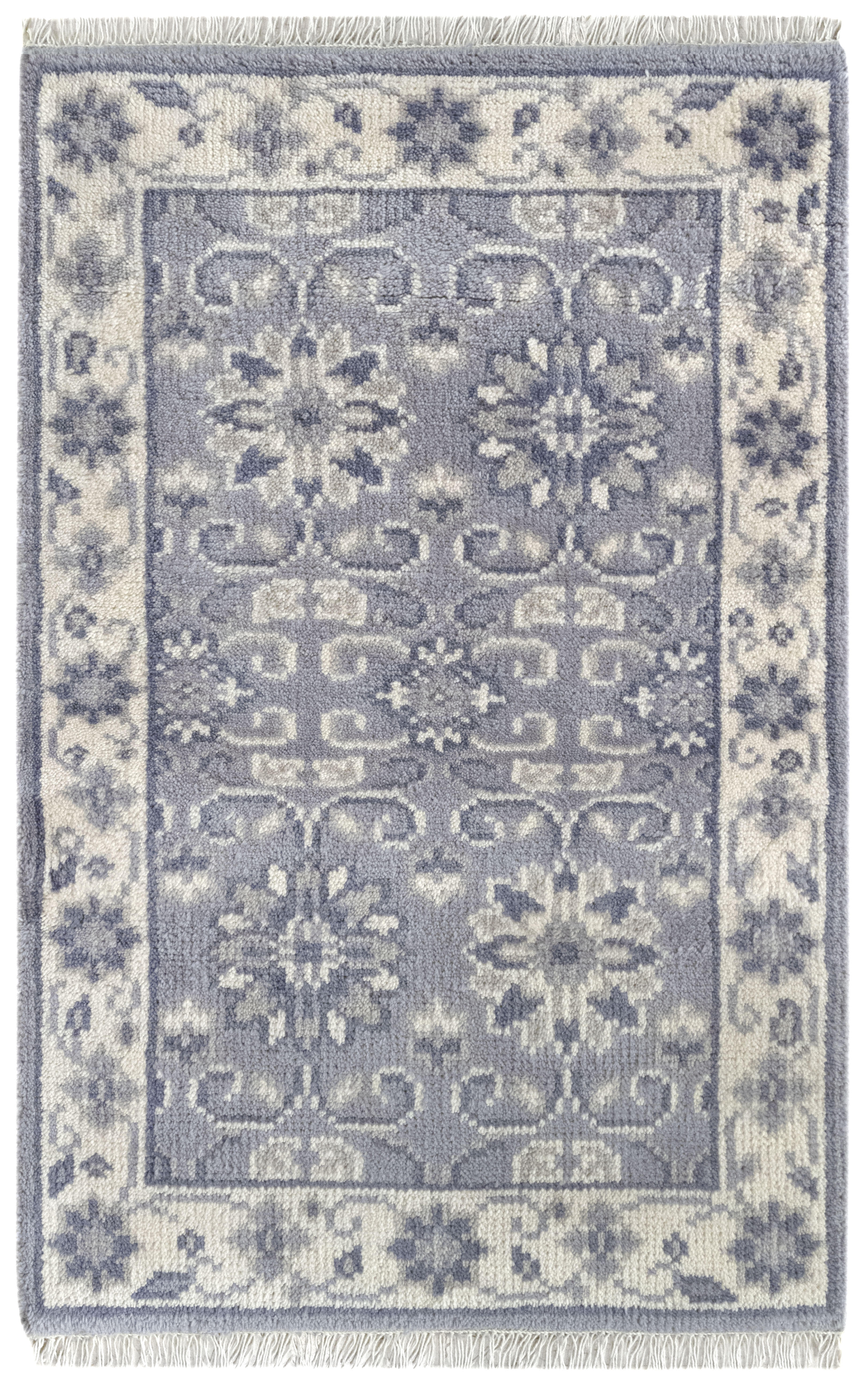 Alfombra pie de cama lana pelo corto matin gris 60x120cm
