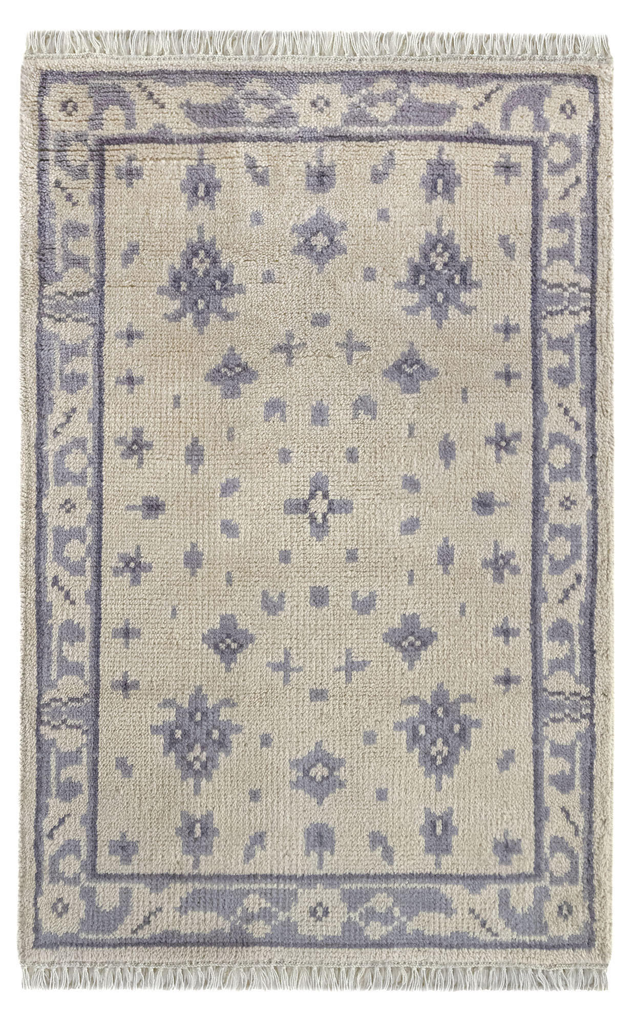 Alfombra pie de cama lana ziba gris 60x120cm