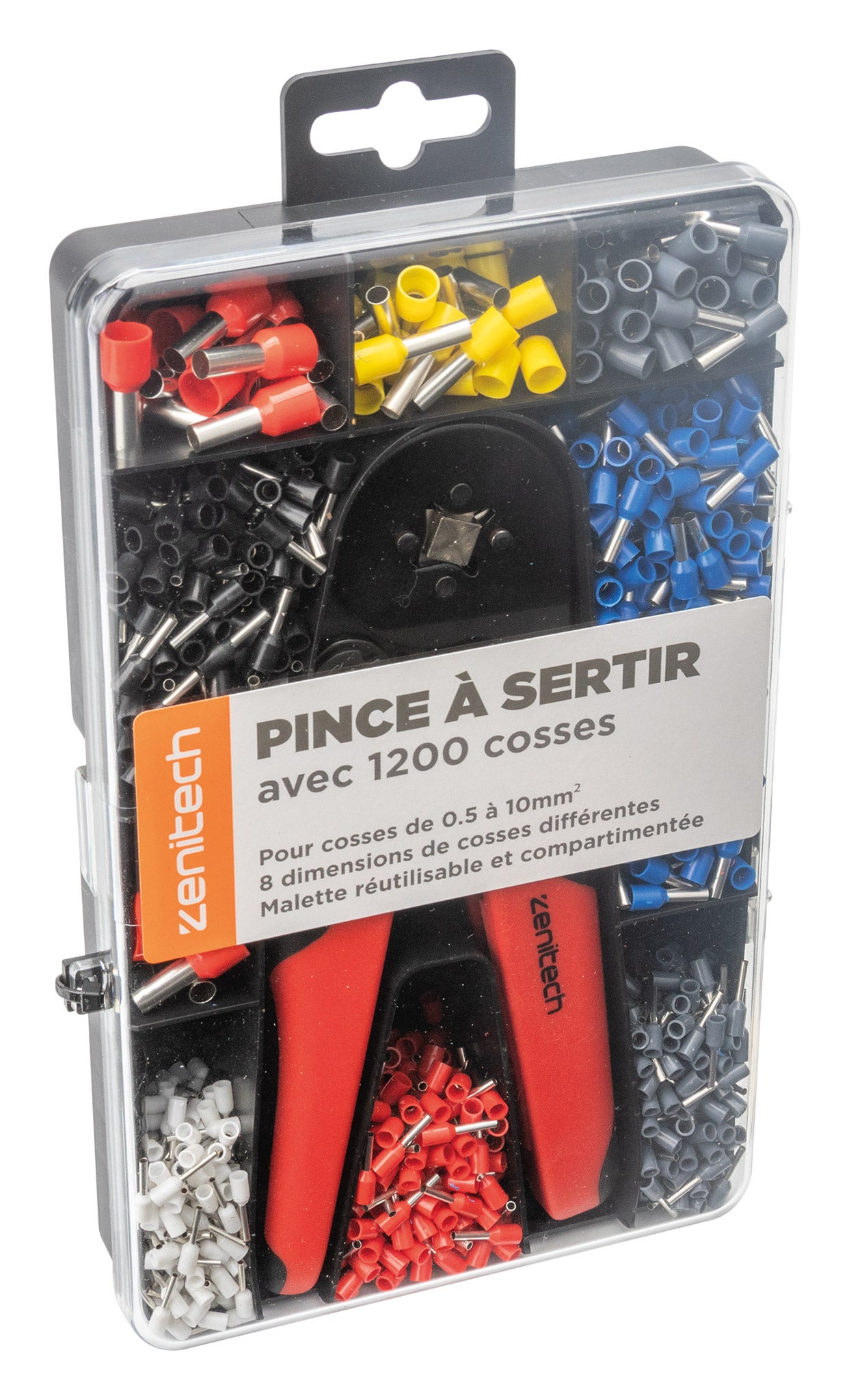 Lot de 1200 cosses avec pince à sertir, ZENITECH - 2