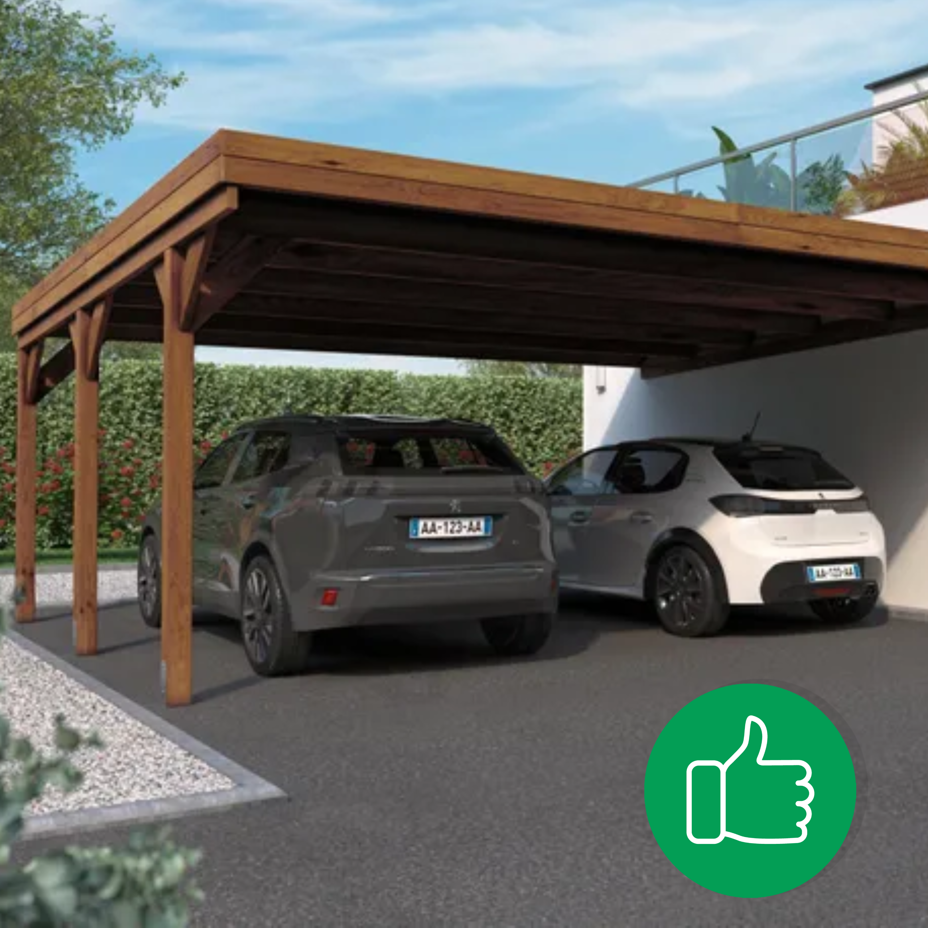 Carport adossé Forest-Style avantage - 0