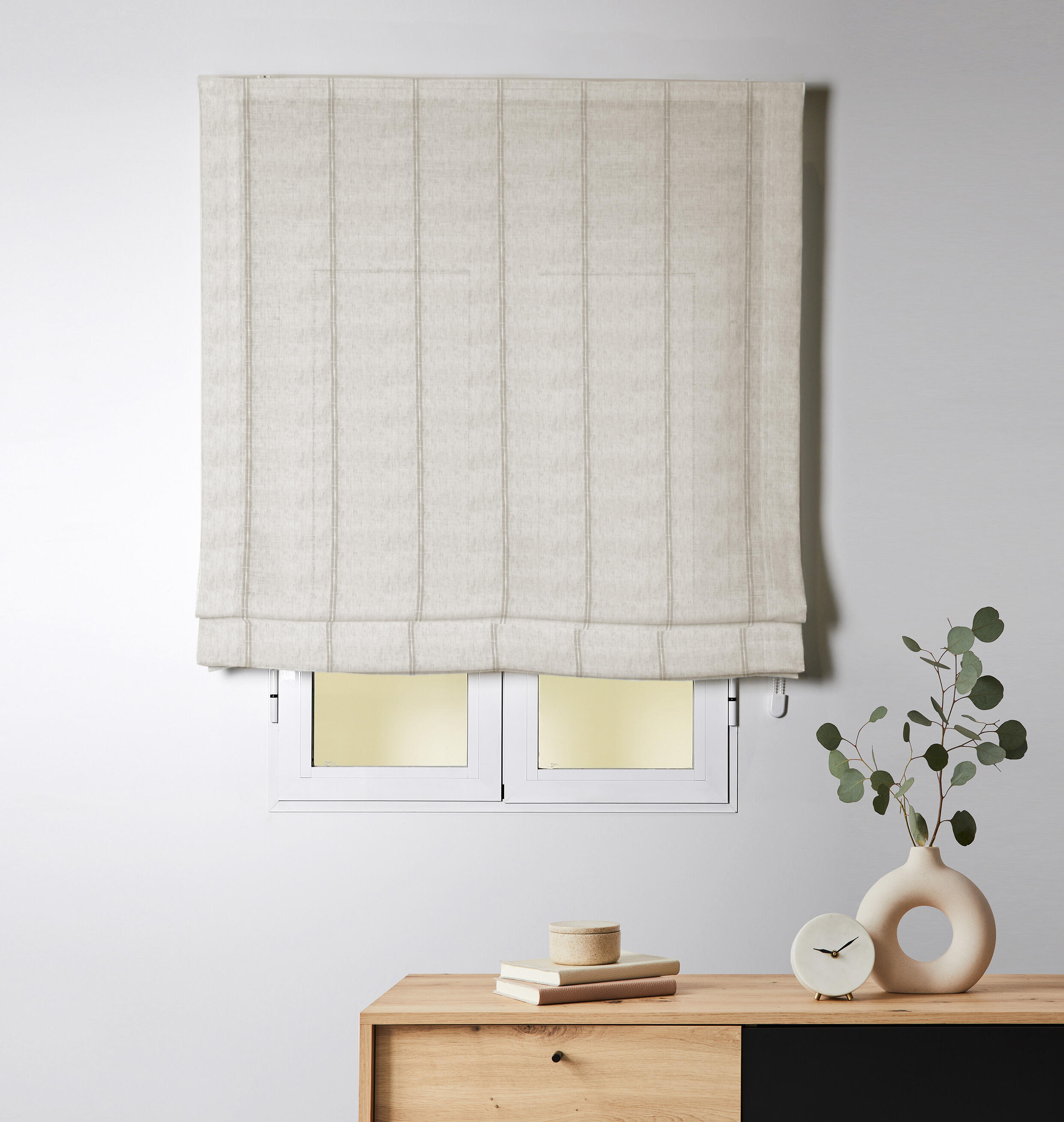 Estor plegable paqueto bolonia beige de 90x175 cm