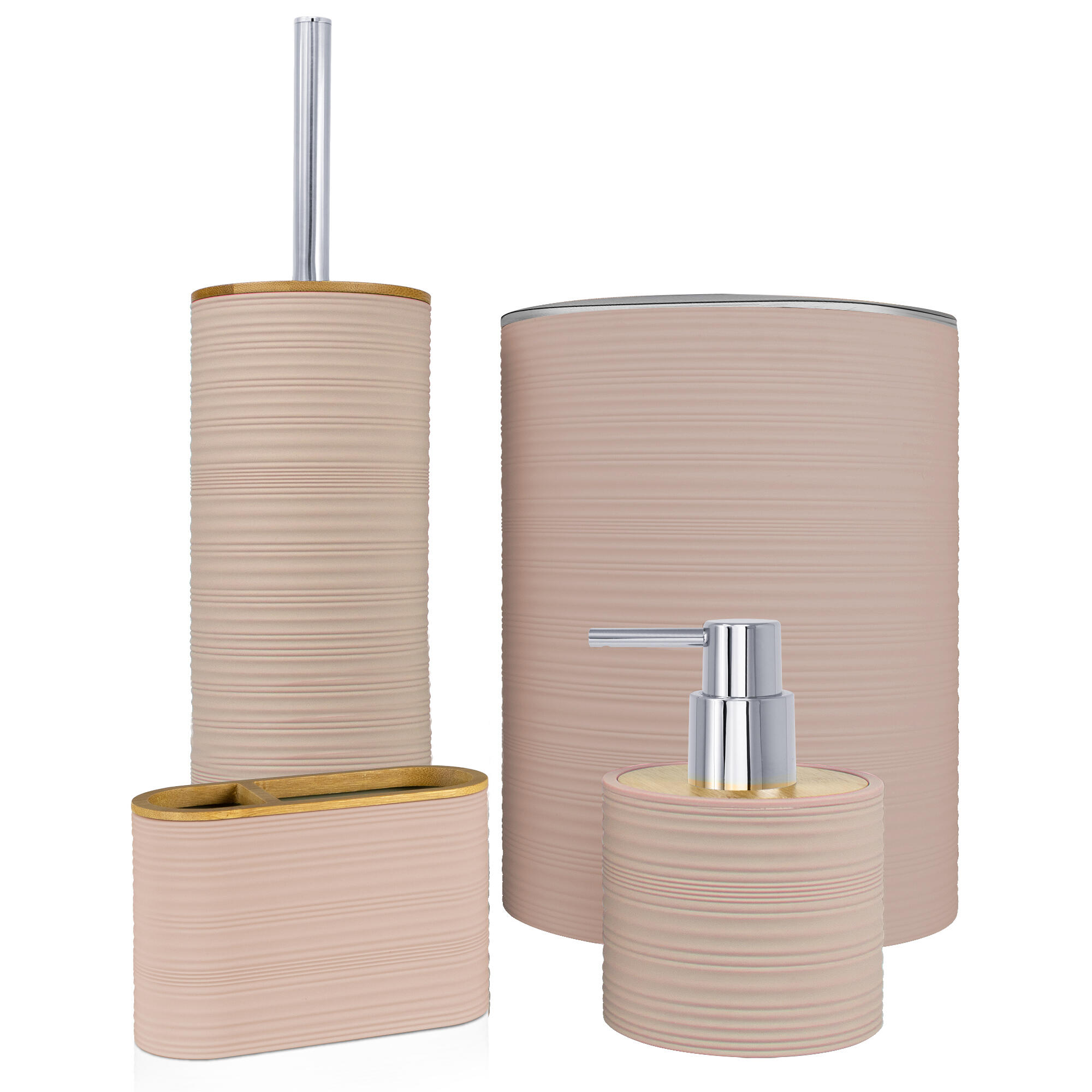 Portacepillos Nature rosa mate - 3