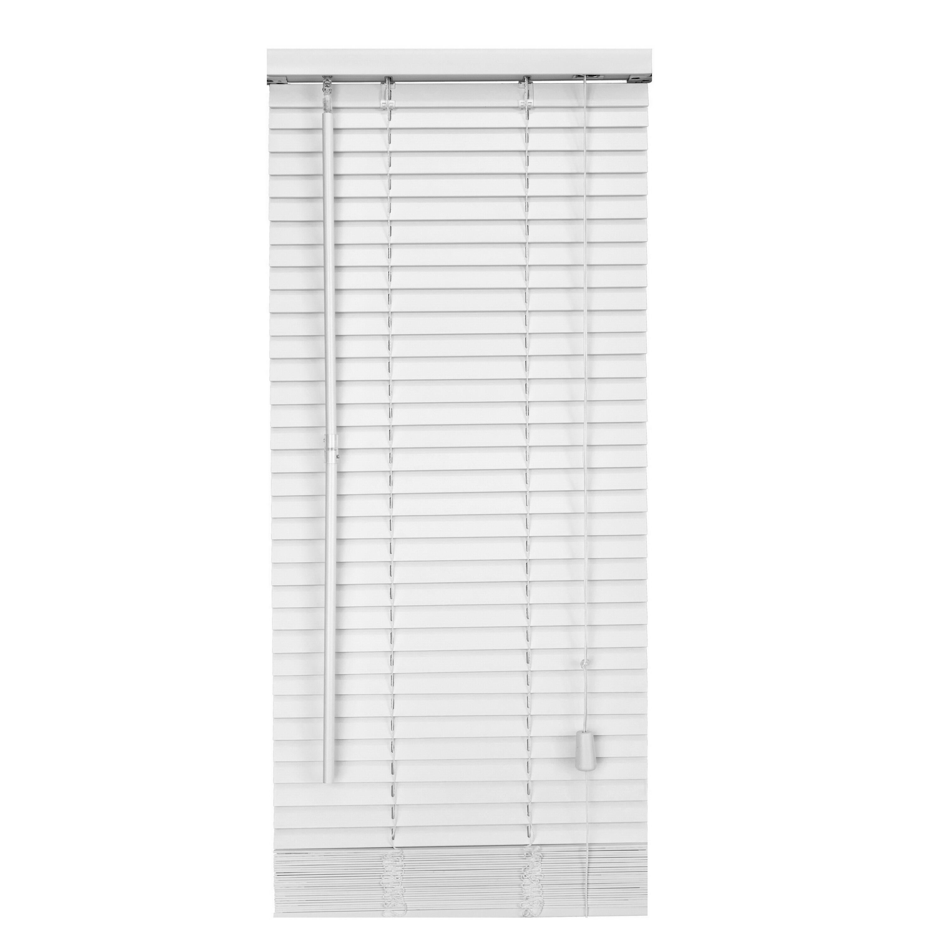 Estor veneciana Rushmore 120 x 150 de madera blanco lama 27 cm INSPIRE a cordón - 2
