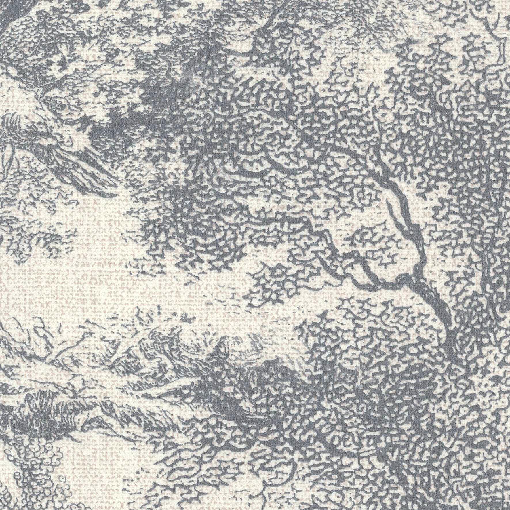 Papier peint intissé Sejour et chambre forêt bleu - 3