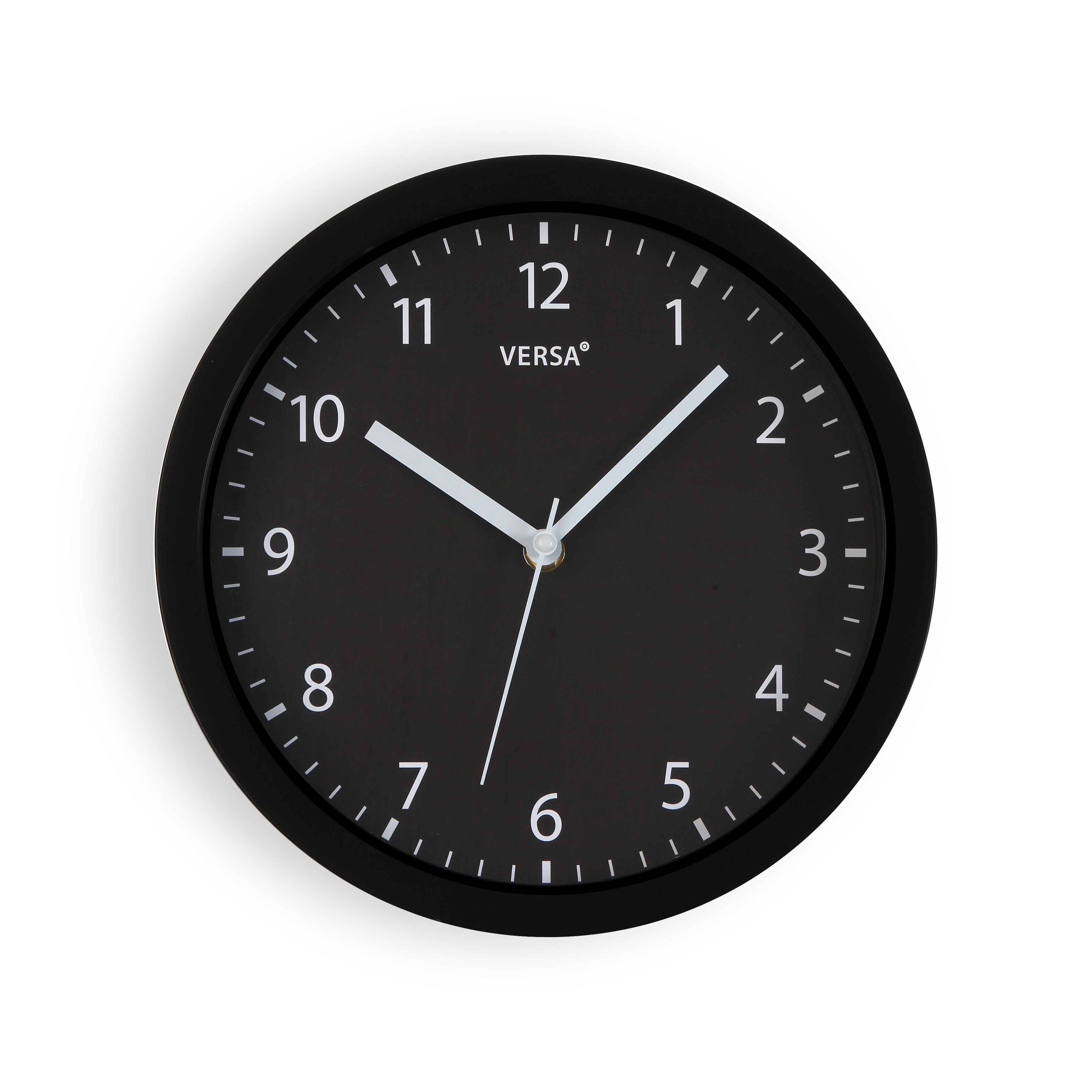 Reloj de pared redondo negro versa de 25 cm
