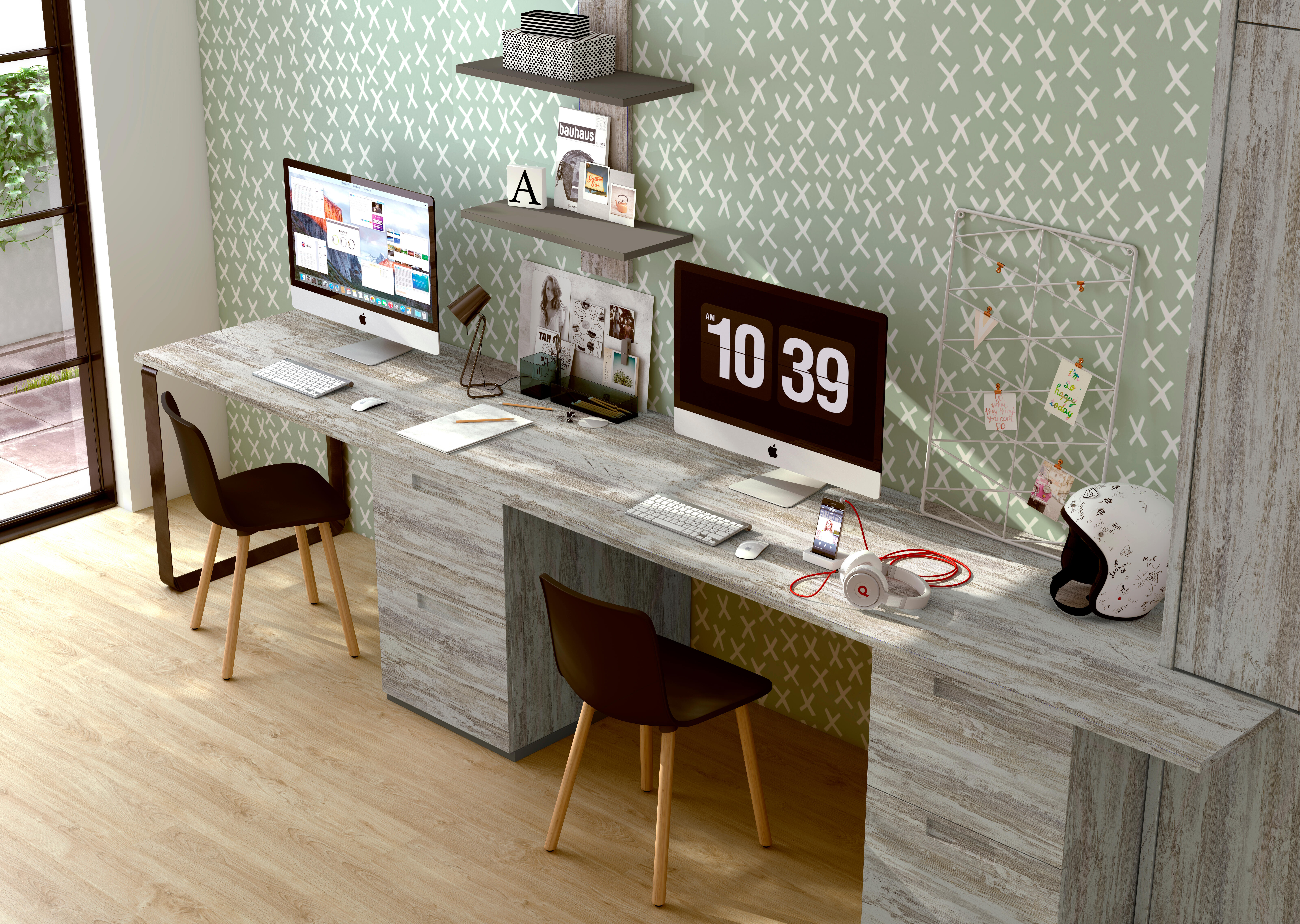 Tablero aglomerado blanco vintage 4 cantos de 39,7x80x1,6 cm (anchoxaltoxgrosor) - 7