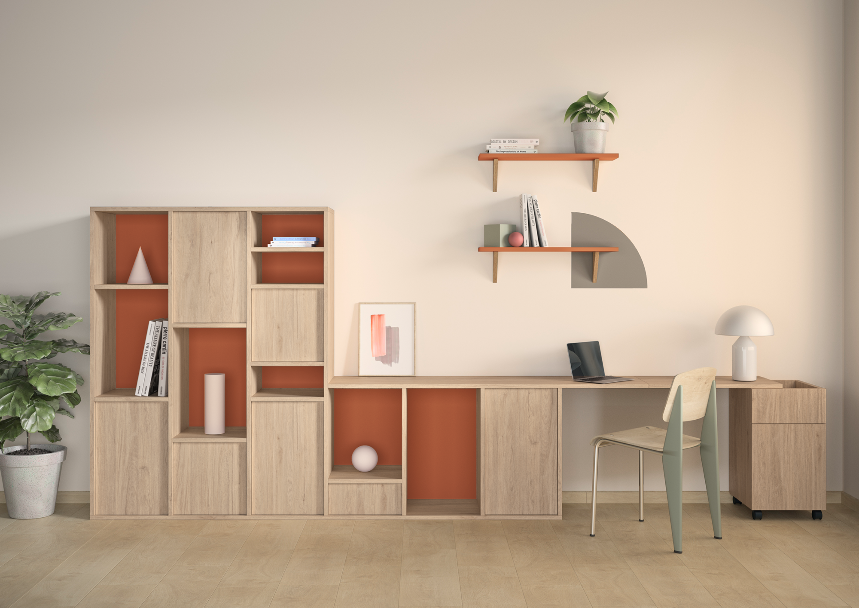 Tablero de aglomerado Roble Aurora 4 cantos de 59.7x120cm y 16mm de espesor - 5