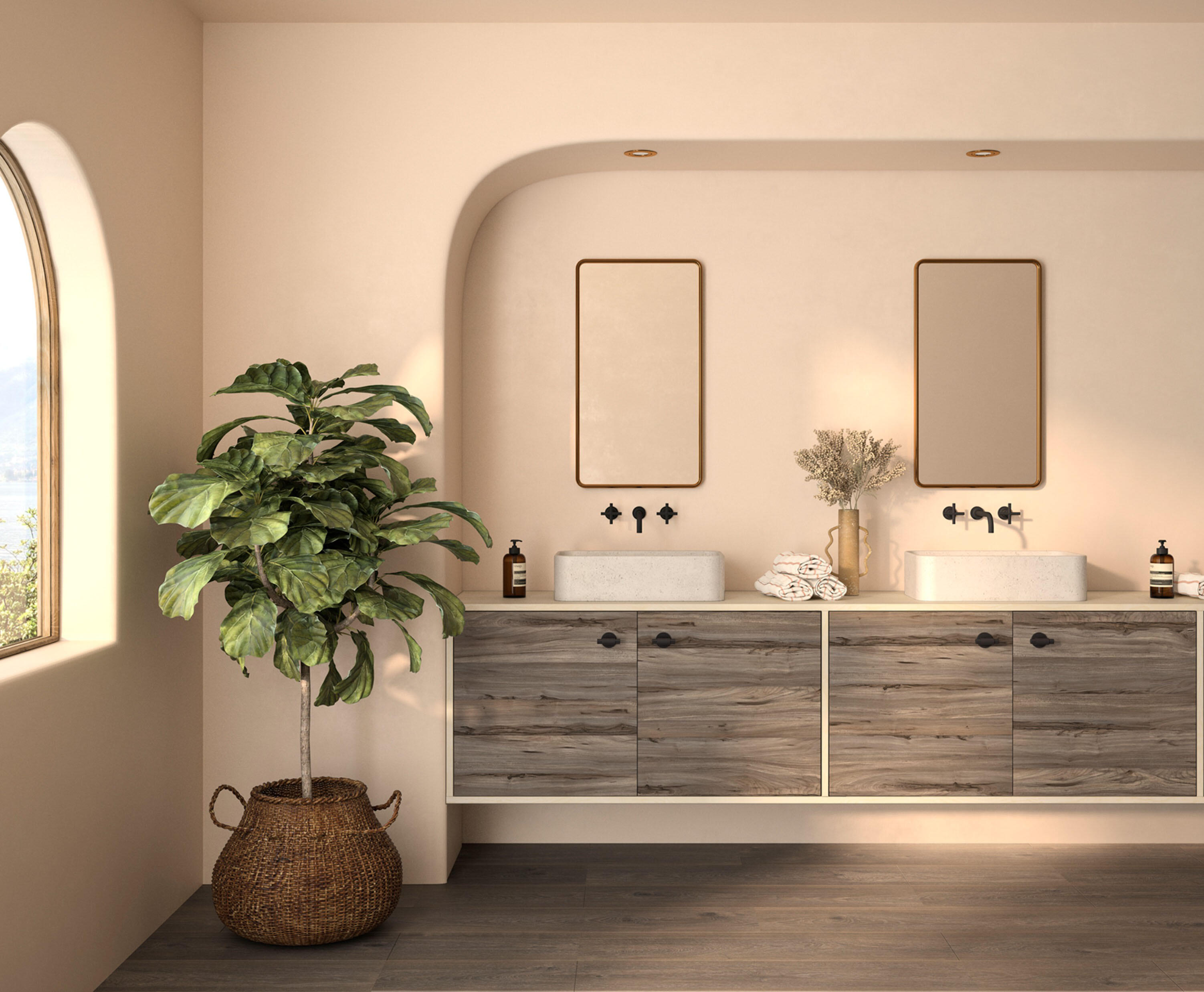 Tablero de aglomerado Olmo Wabi 4 cantos de 39.7x80cm y 16mm de espesor - 3