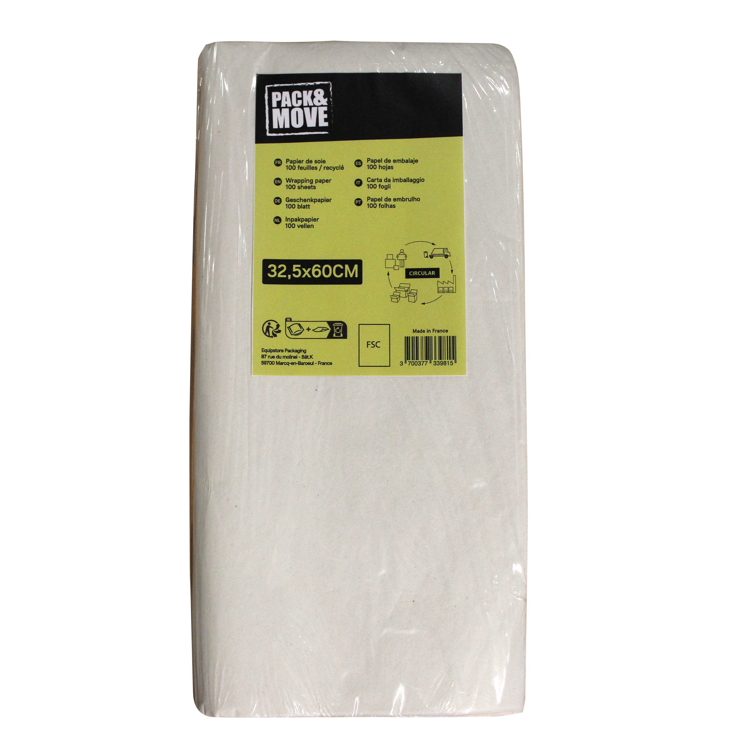 Papier de soie 100 feuilles PACK AND MOVE, l.16 cm | Leroy Merlin
