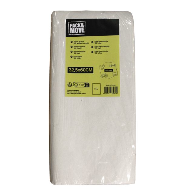 Papier de soie 100 feuilles PACK AND MOVE, l.16 cm