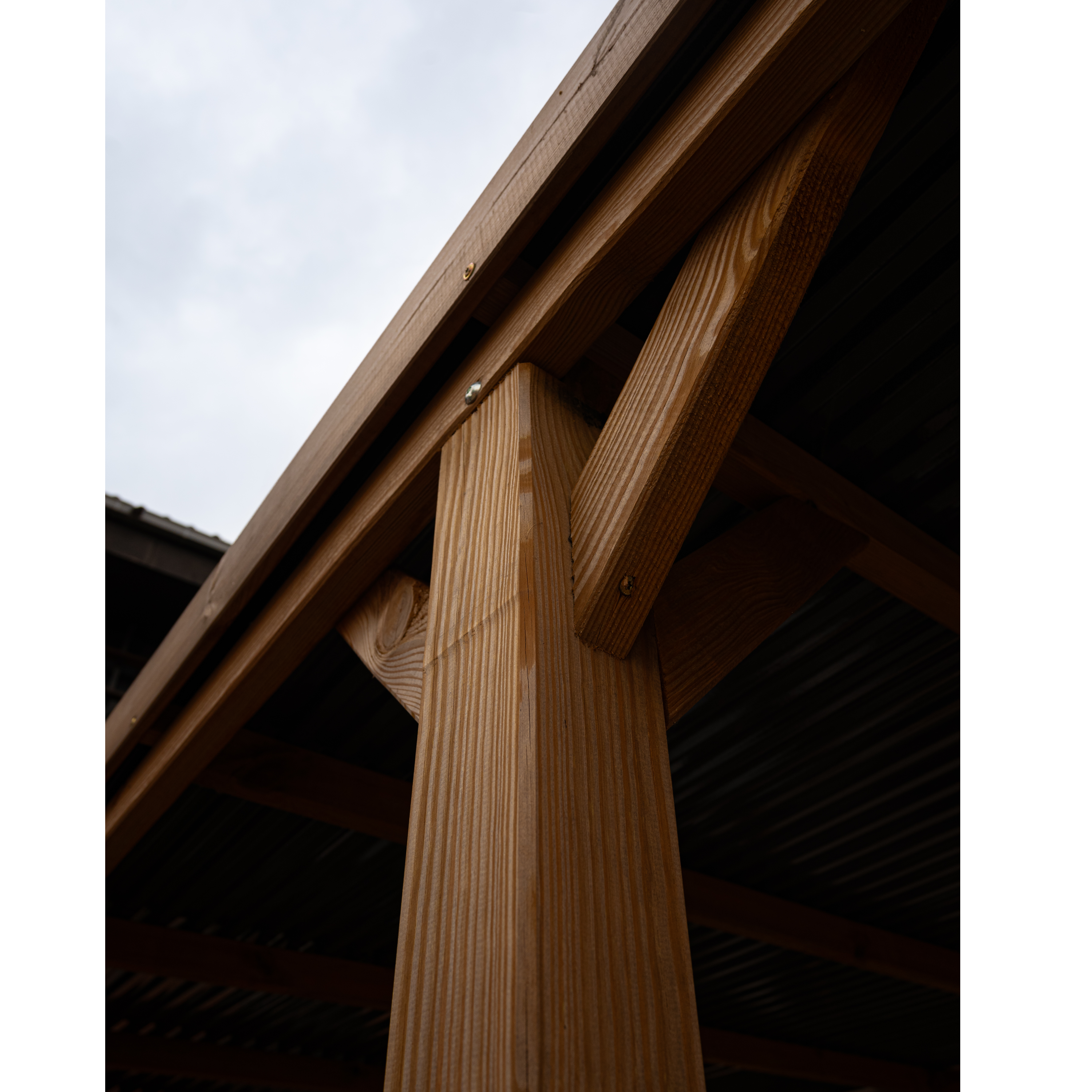 Carport bois Victor, 1 voiture, CERLAND, 14.8 m² - 4