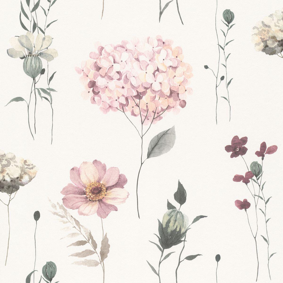 Carta da parati Ortenzia rosa, 53 cm x 10.05 m - 5