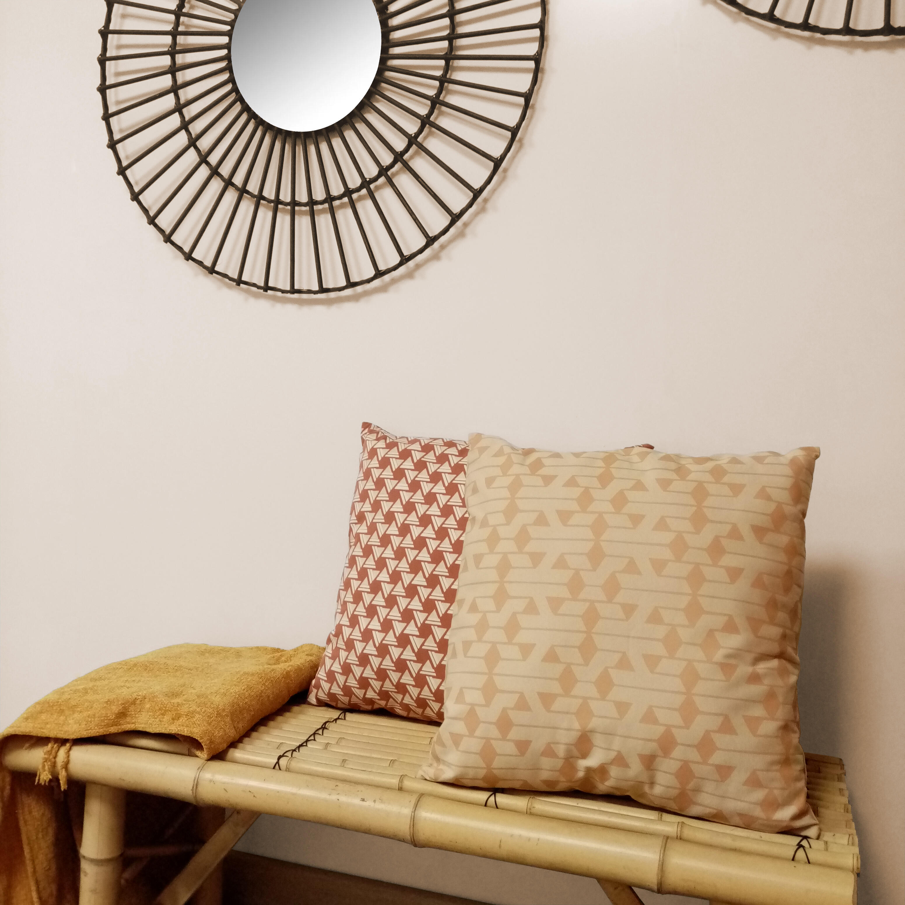 Coussin d'assise Seventies, orange l.45 x H.5 cm - 4