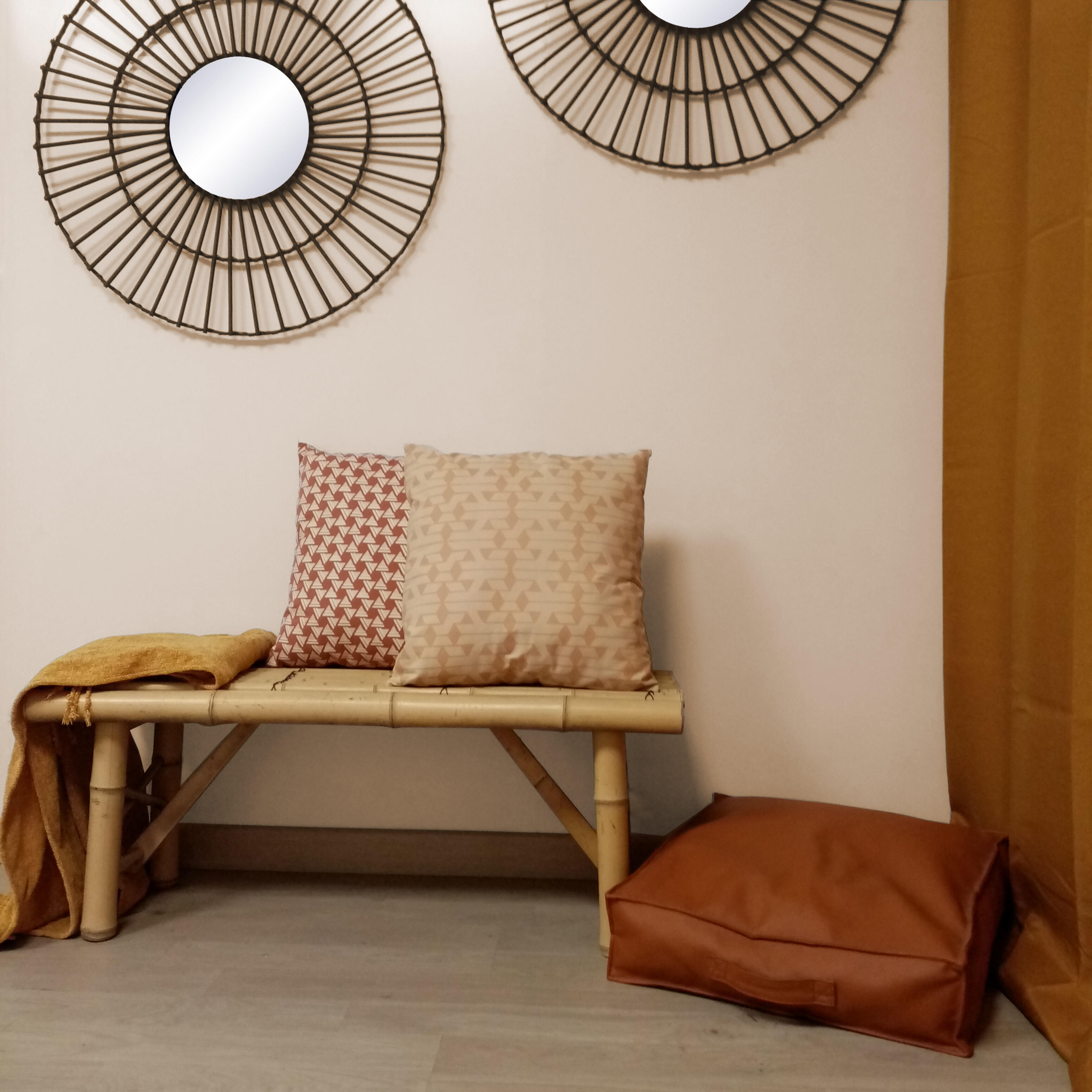 Coussin d'assise Seventies, orange l.45 x H.5 cm - 5