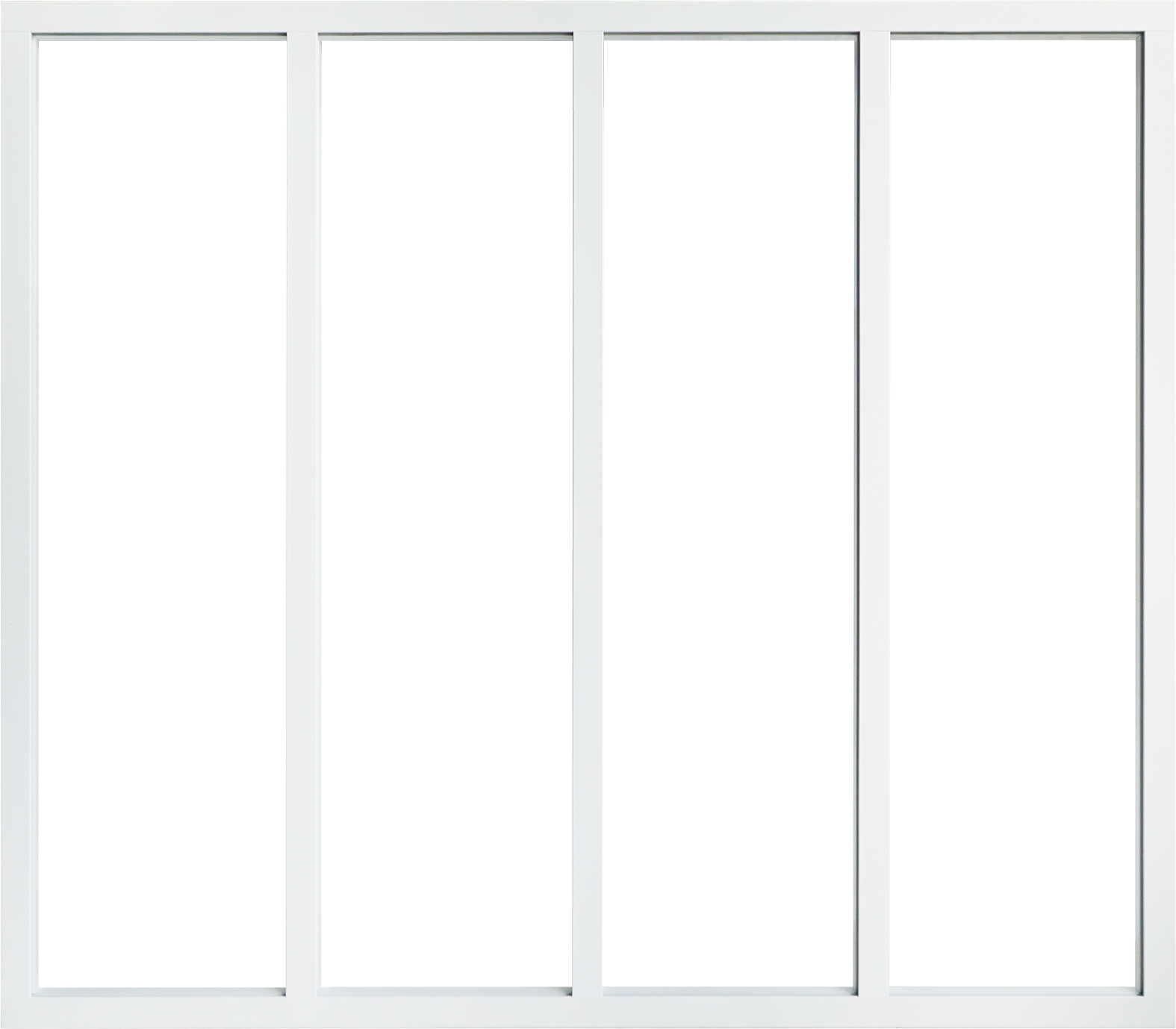 Verrière atelier aluminium fixe, 4 vitrages inclus H.108 x l.123,20 cm blanc sablé - 7