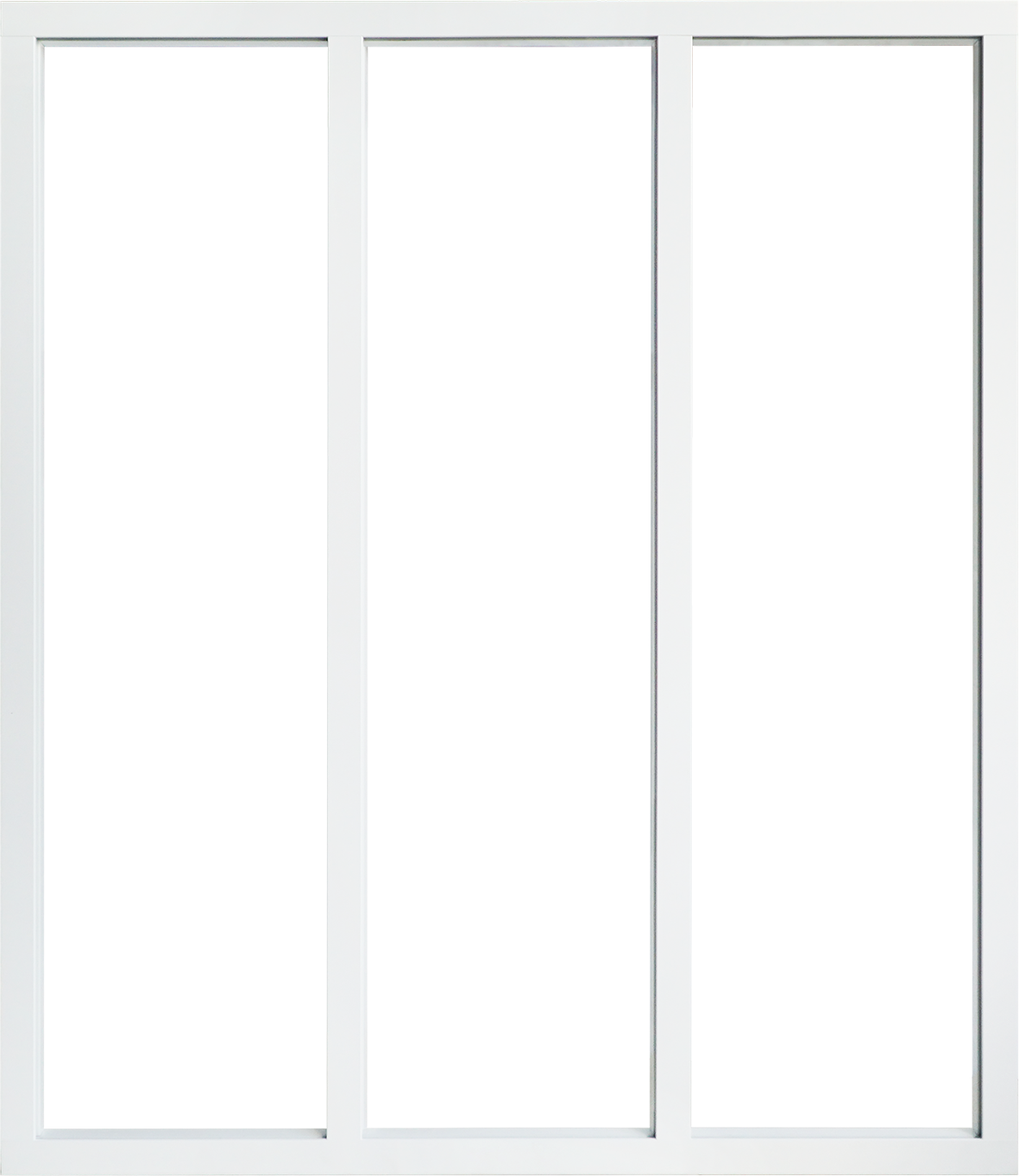 Verrière atelier aluminium fixe, 3 vitrages inclus H.108 x l.93,20 cm blanc sablé - 6