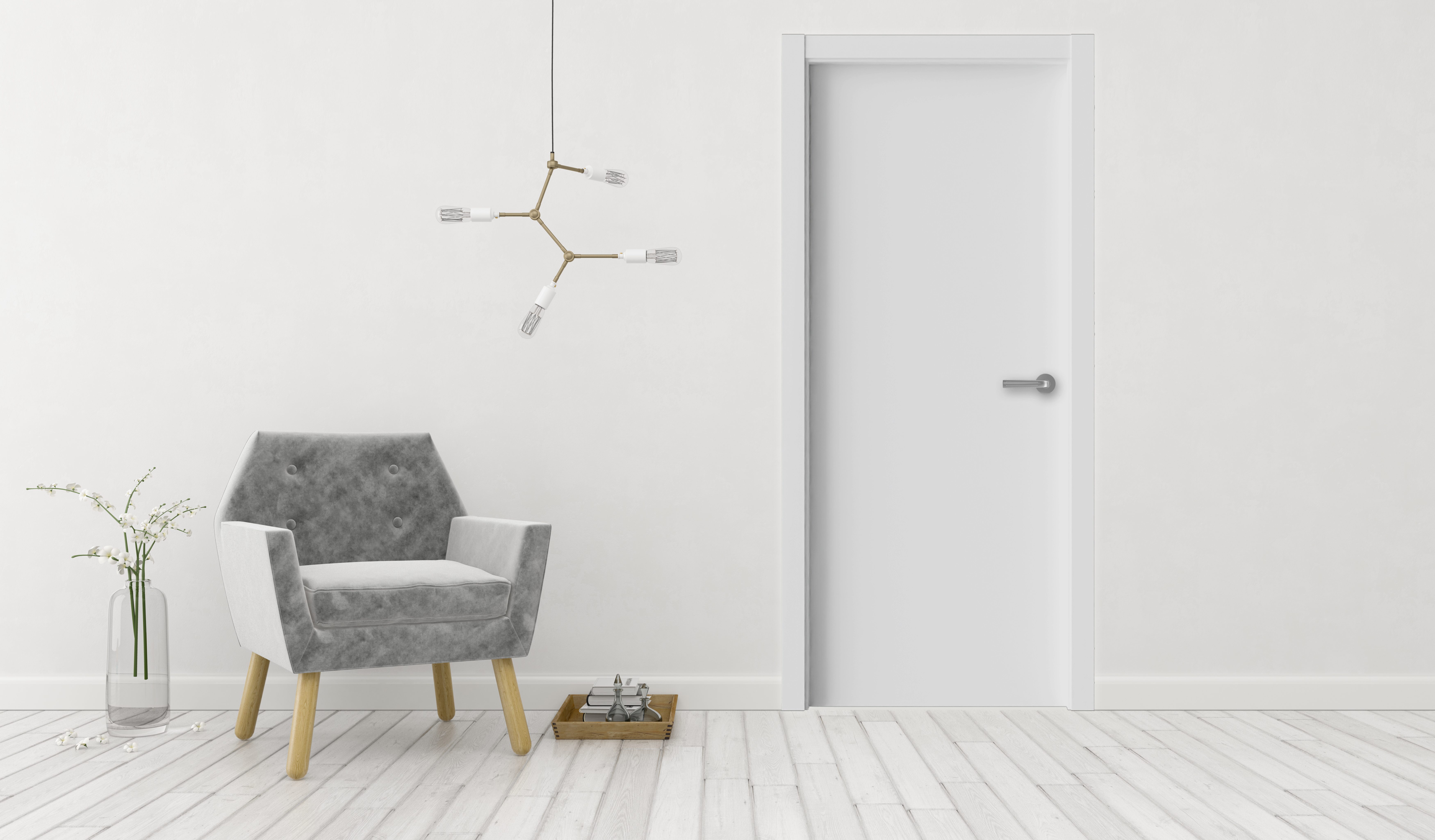Bloco de porta maciça Madrid 200x75cm direita branca 060 - 3