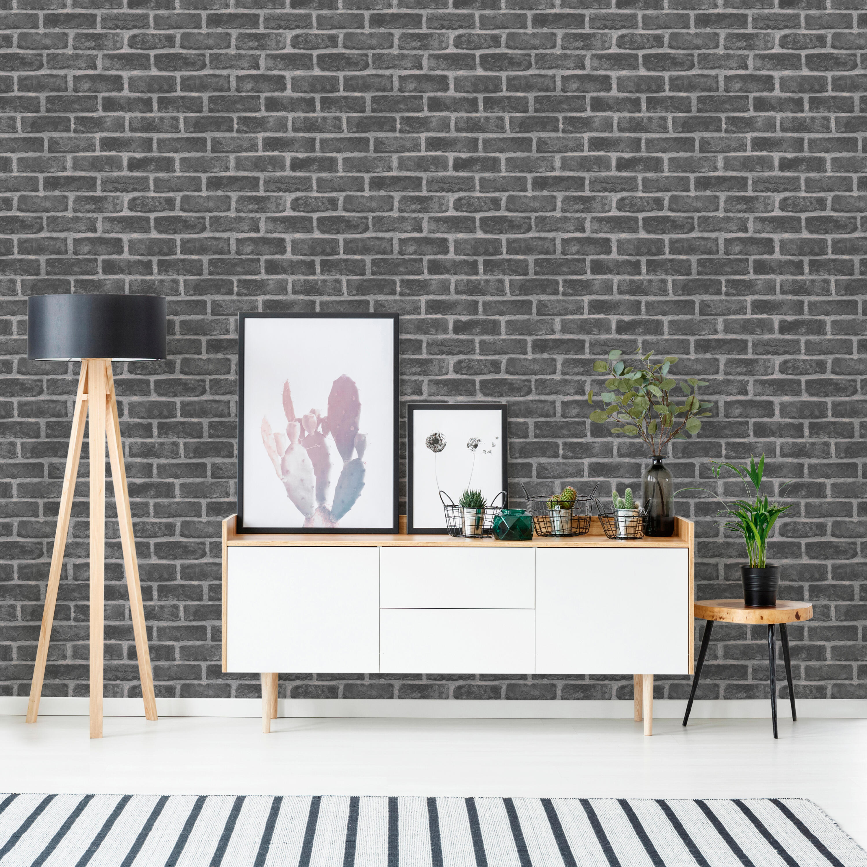 Papel de parede INSPIRE LADRILHO CINZA - 7