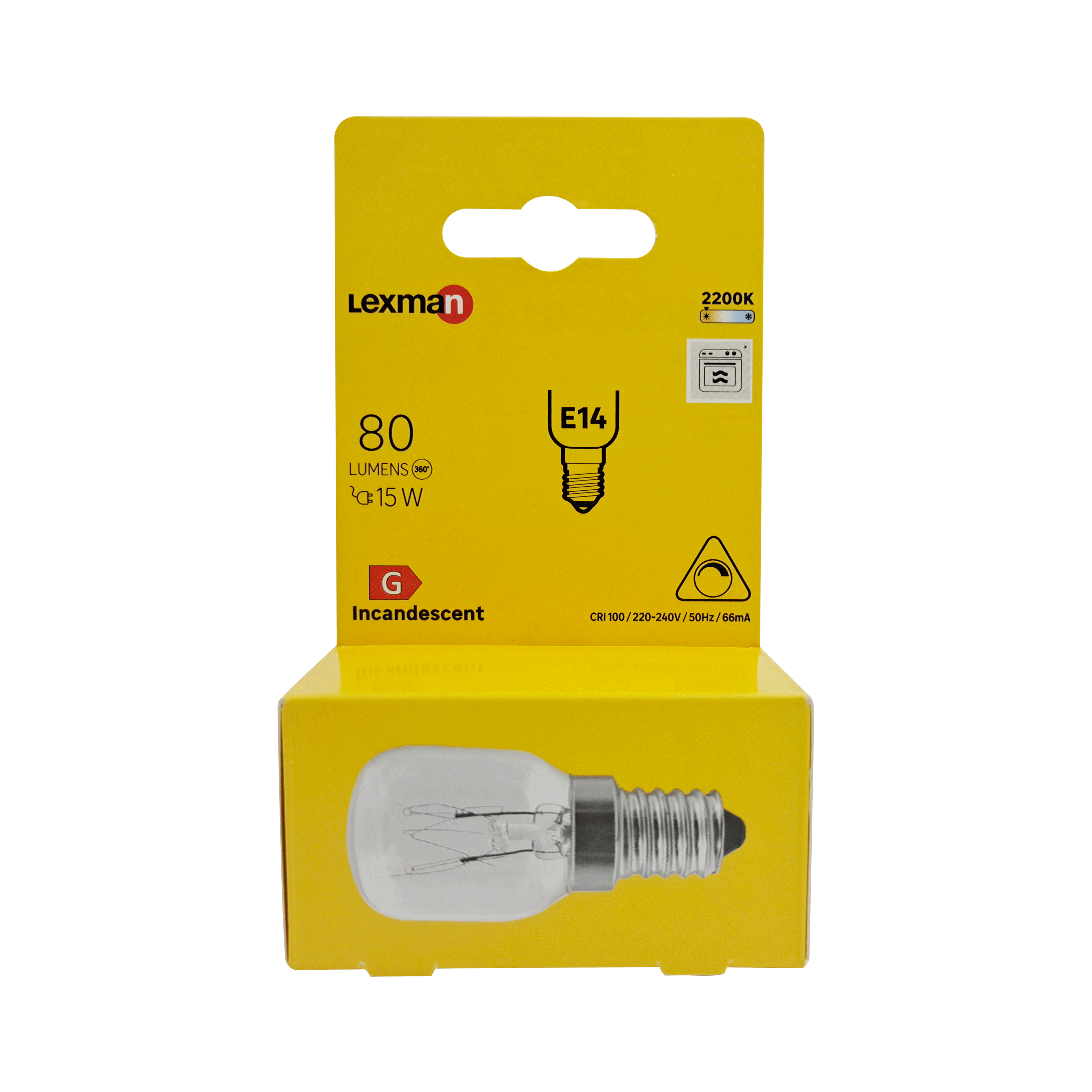 Bombilla Incandescente E14 80 lúmenes 25W color de la luz blanco cálido 2200K CRI mayor que 90 alta reproducción cromática clase energética G - 4