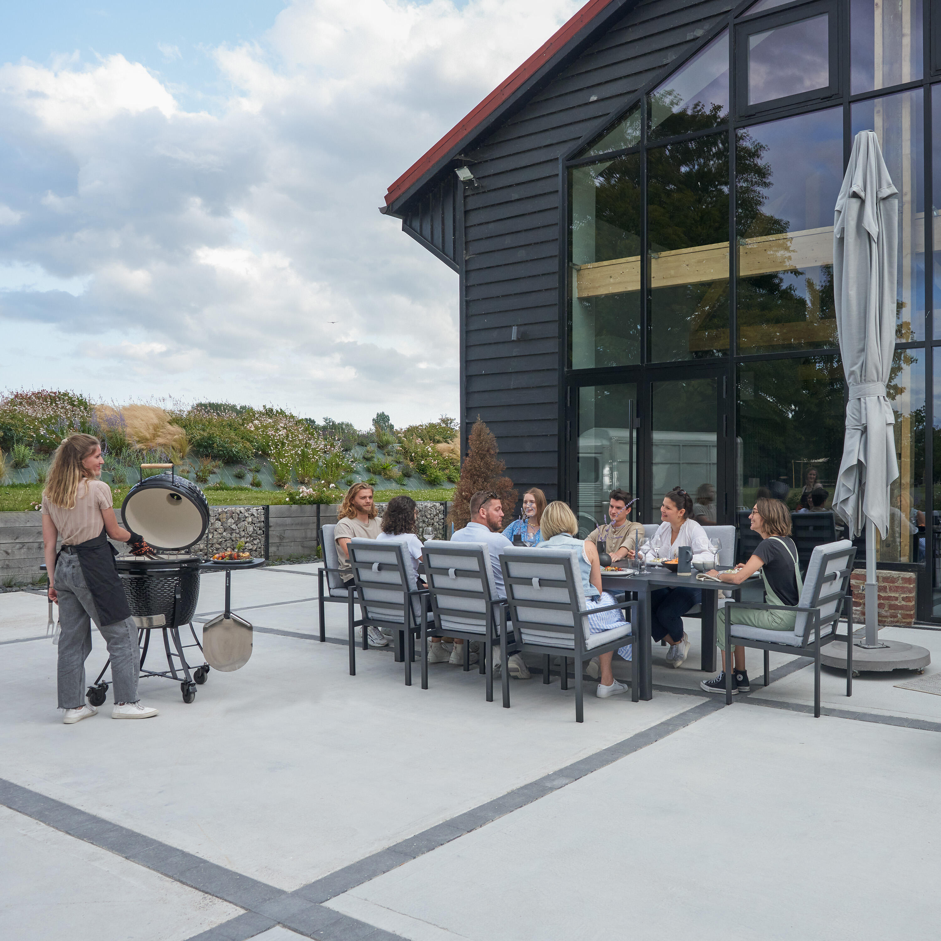 Set de 2 fauteuils en aluminium anthracite Athena NATERIAL - 3