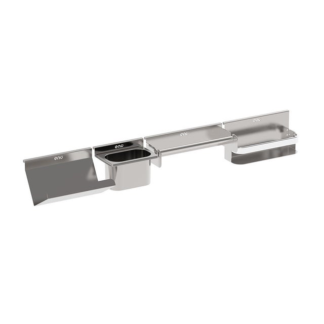 Kit 4 accessoires crédence pour cuisine extérieure ENO, gris